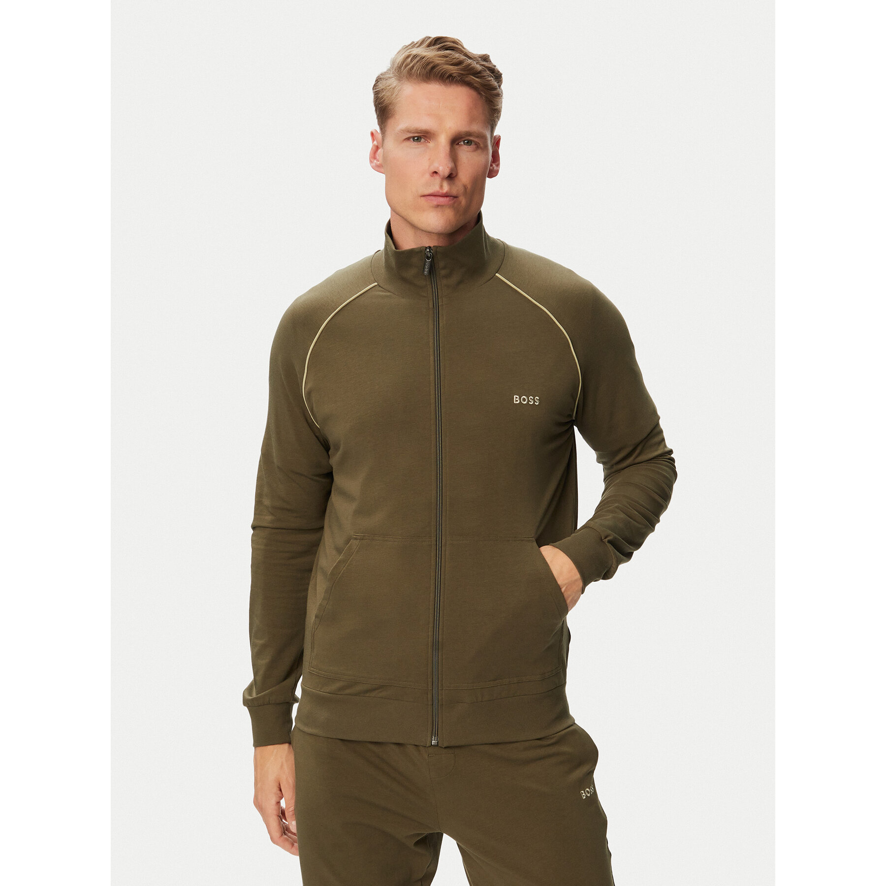 Boss Sweatshirt Mix&Match 50515307 Khakifarben Regular Fit