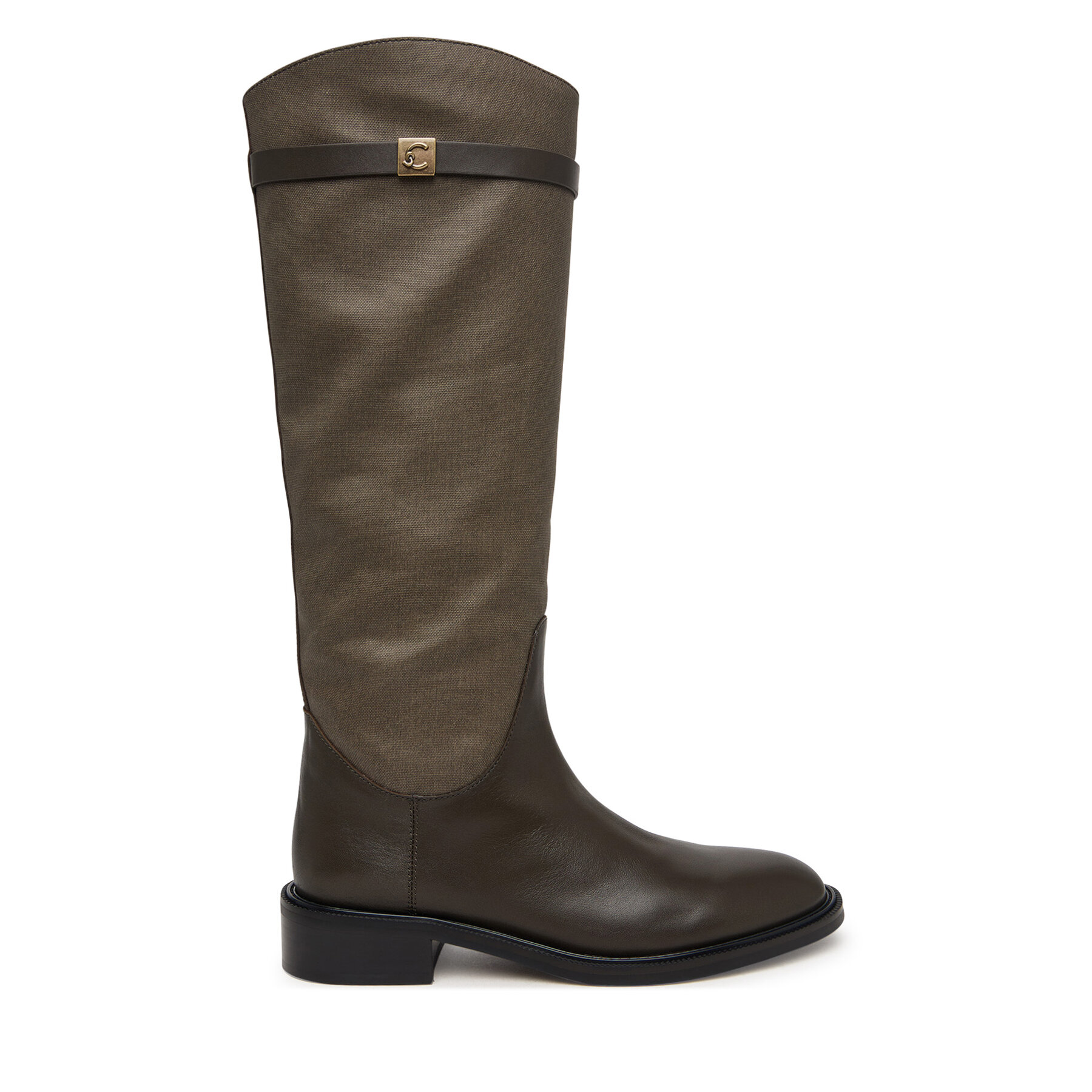 Cizme lungi riding Coccinelle Pansy Waxed E4 V63 43 01 01 Kaki