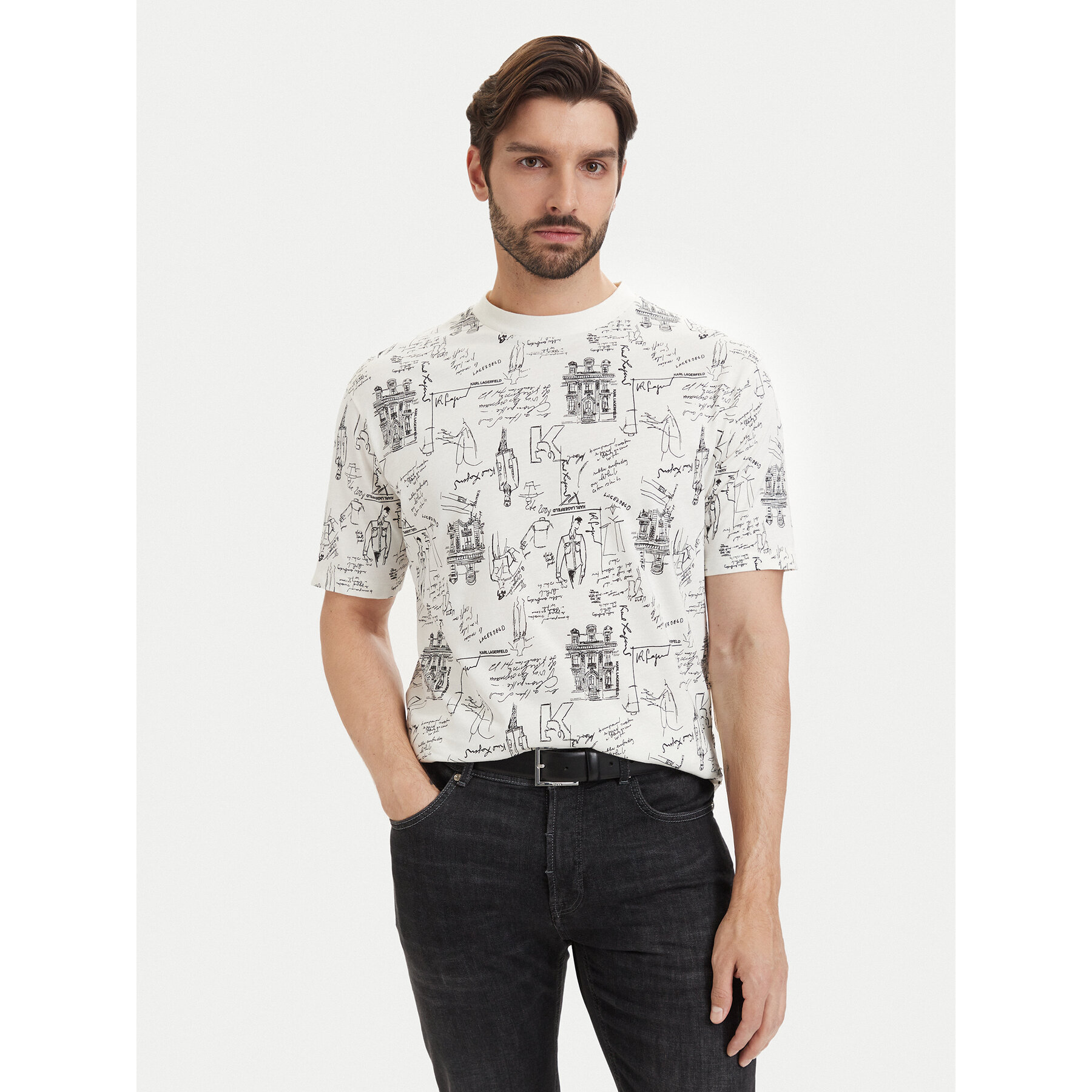 KARL LAGERFELD T-Shirt 755139 563224 Weiß Regular Fit