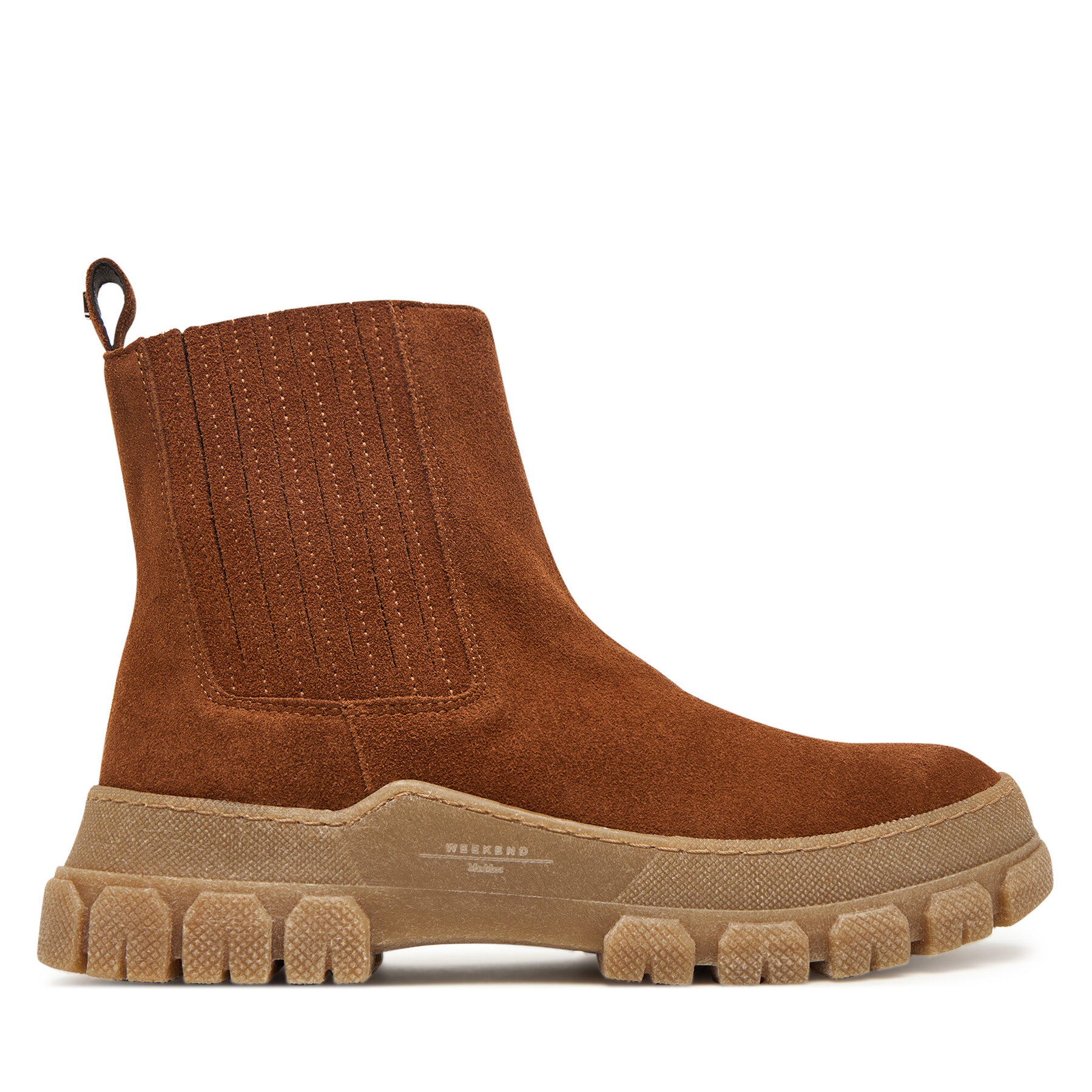 Členková obuv s elastickým prvkom Weekend Max Mara 2525796035600 Hnedá