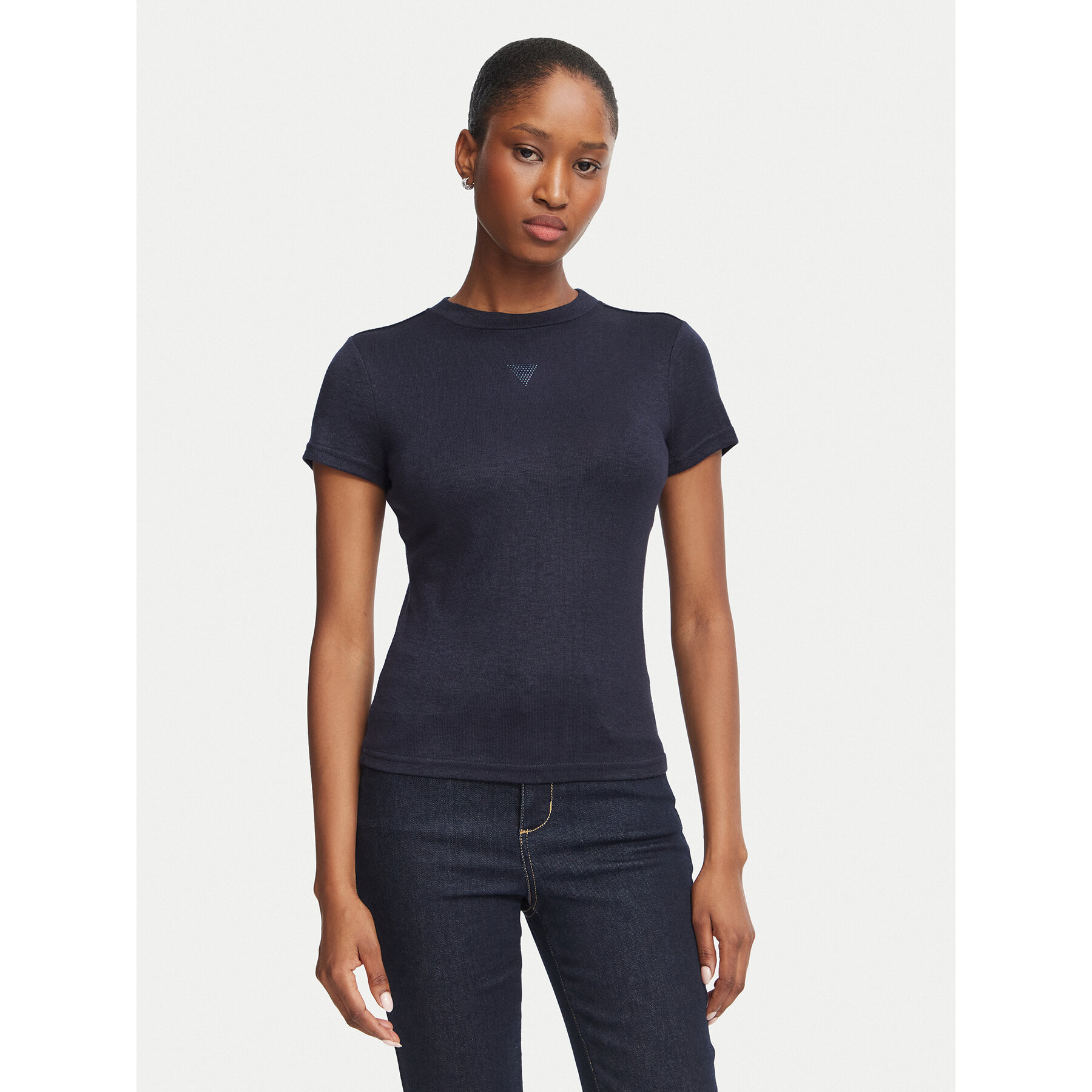 Guess T-shirt W5BP07 KCGM2 Tamnoplava Regular Fit