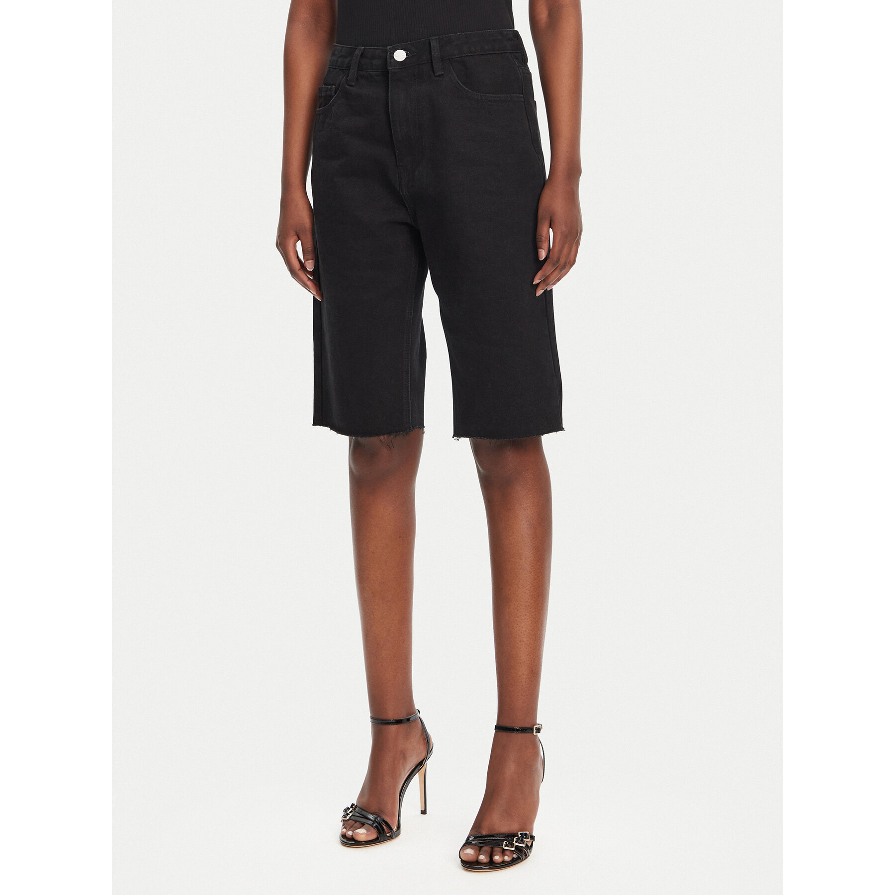 Eleh Jeansshorts EL027 Schwarz Regular Fit