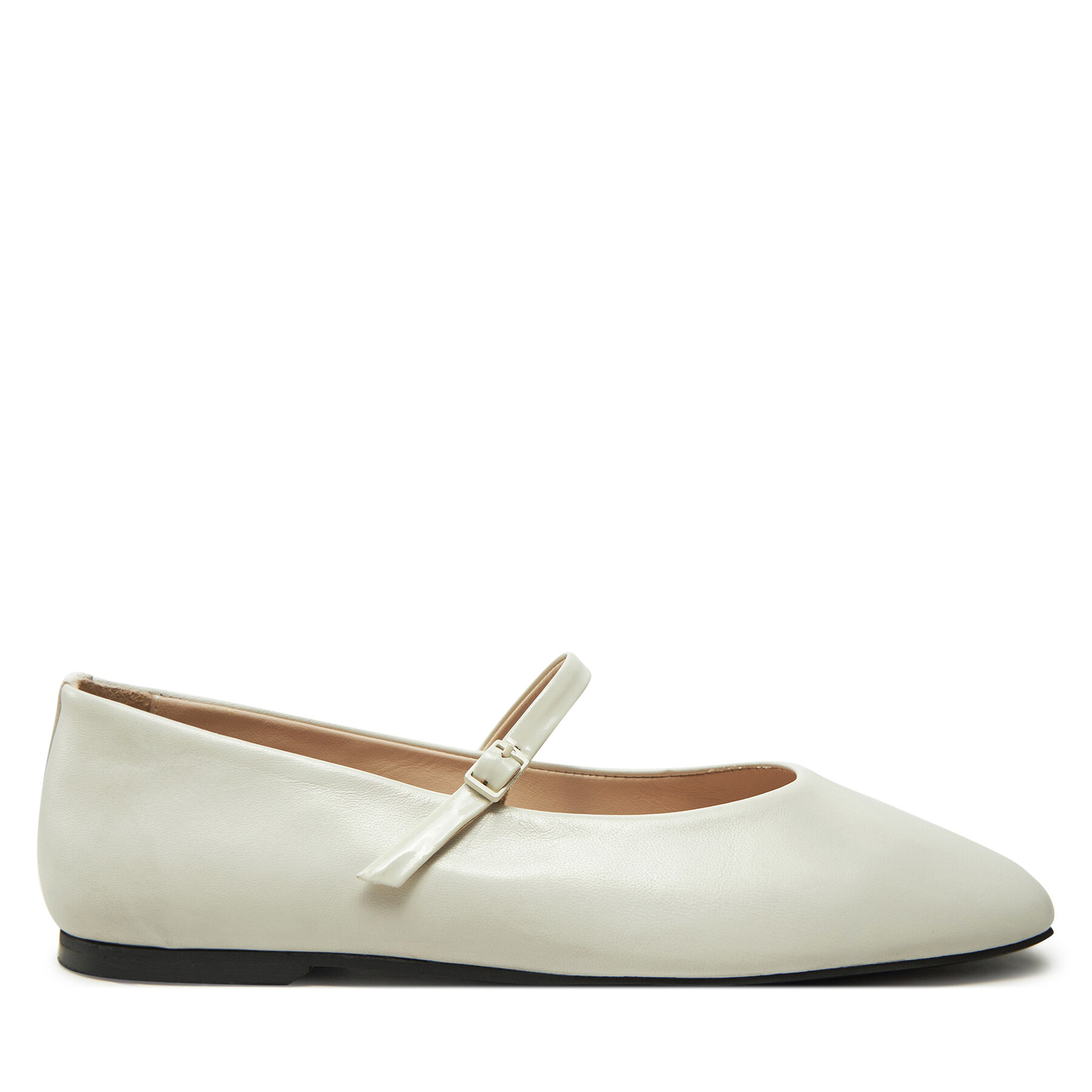 Ballerines Calvin Klein Mary Jane Ballerina - Lth HW0HW02307 Écru