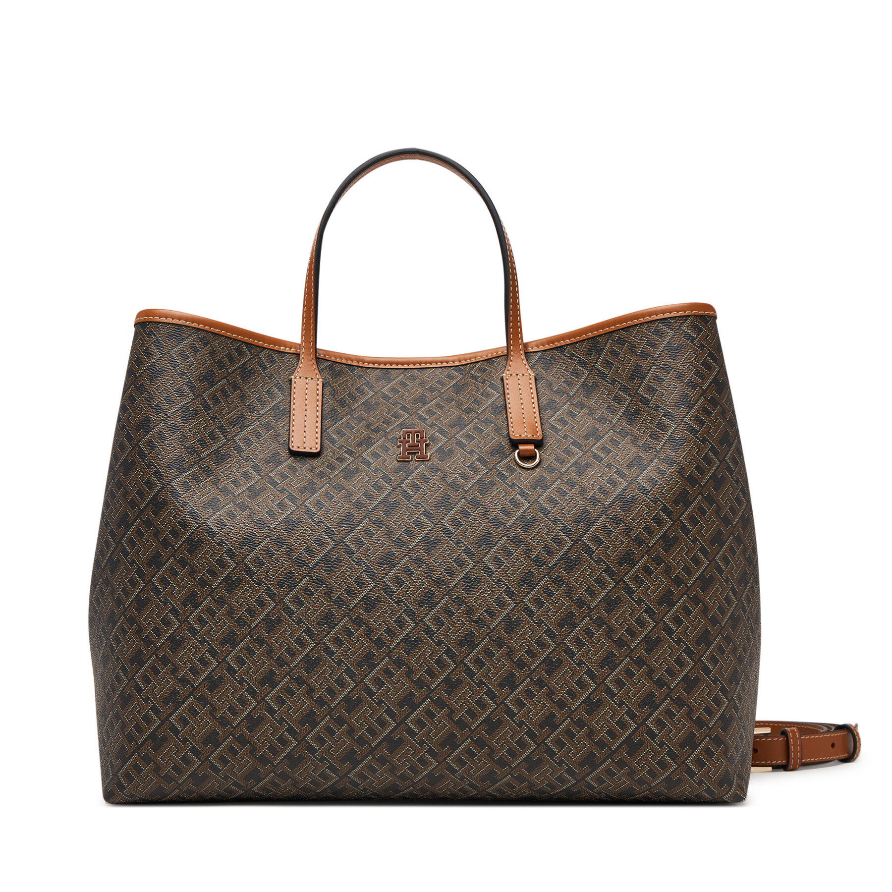 Дамска чанта Tommy Hilfiger Th Monoplay Satchel AW0AW19173 Черен