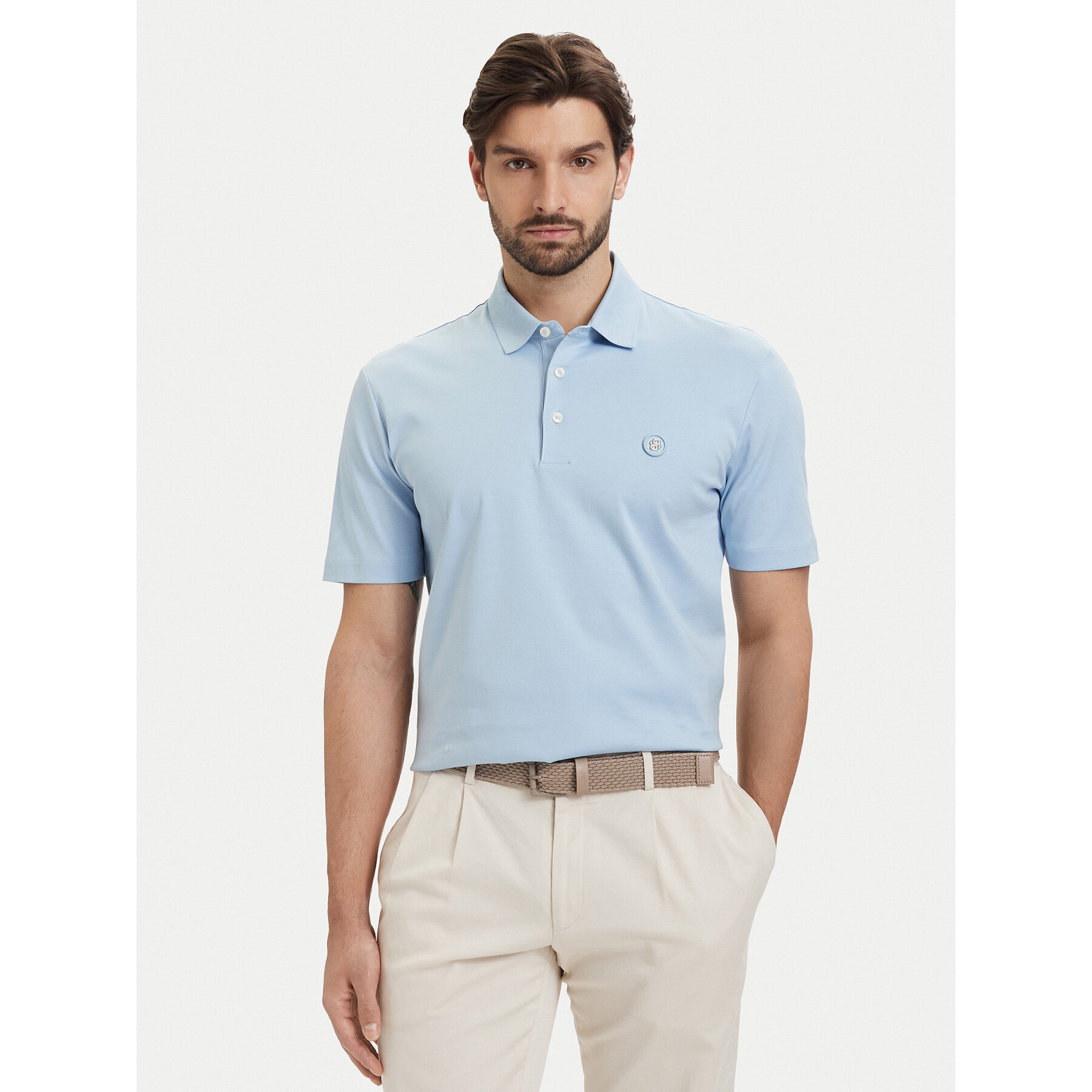 BOSS Polo C-Parris 01 50555829 Svijetlo plava Regular Fit