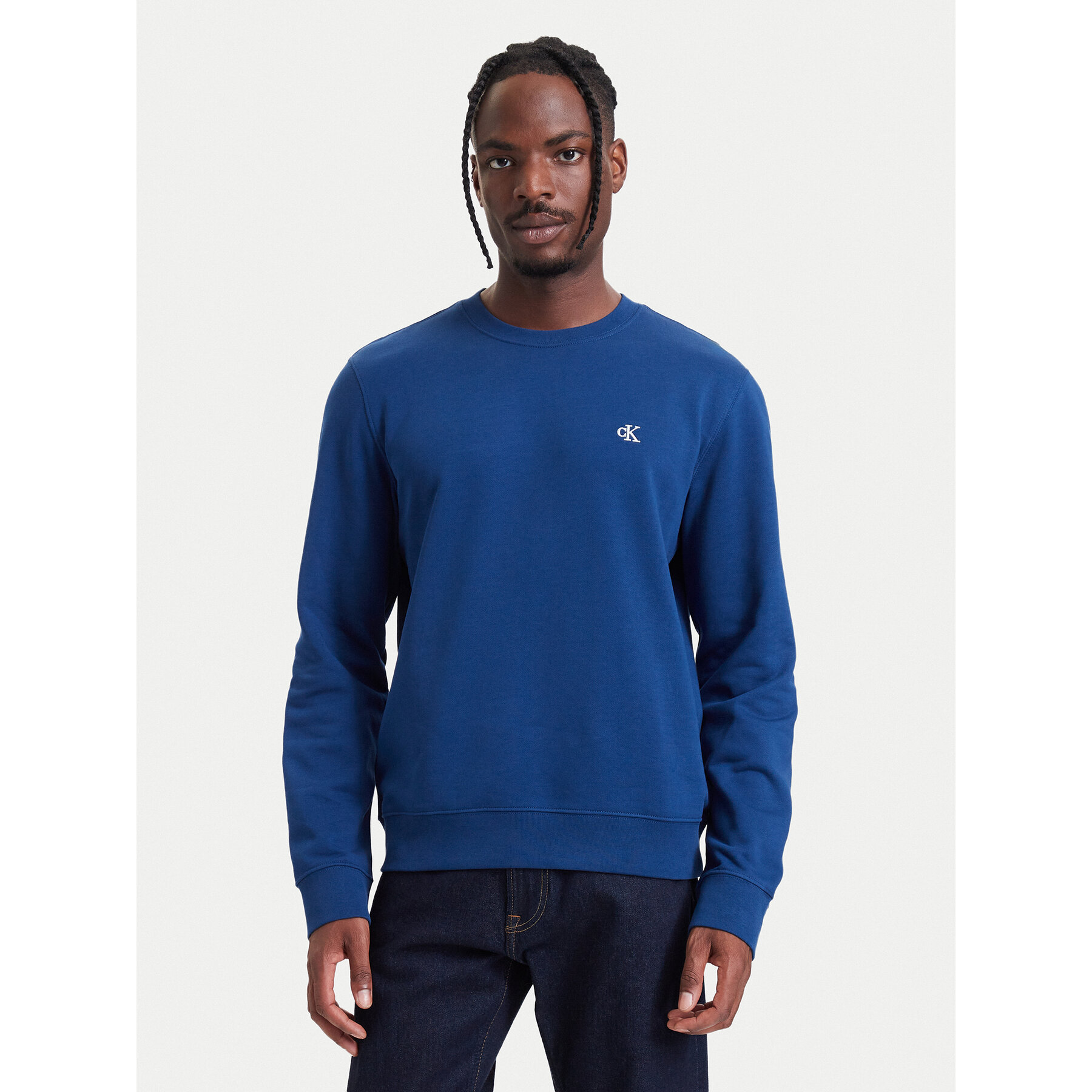 Calvin Klein Jeans Sweatshirt LV04RG275G Blau Regular Fit