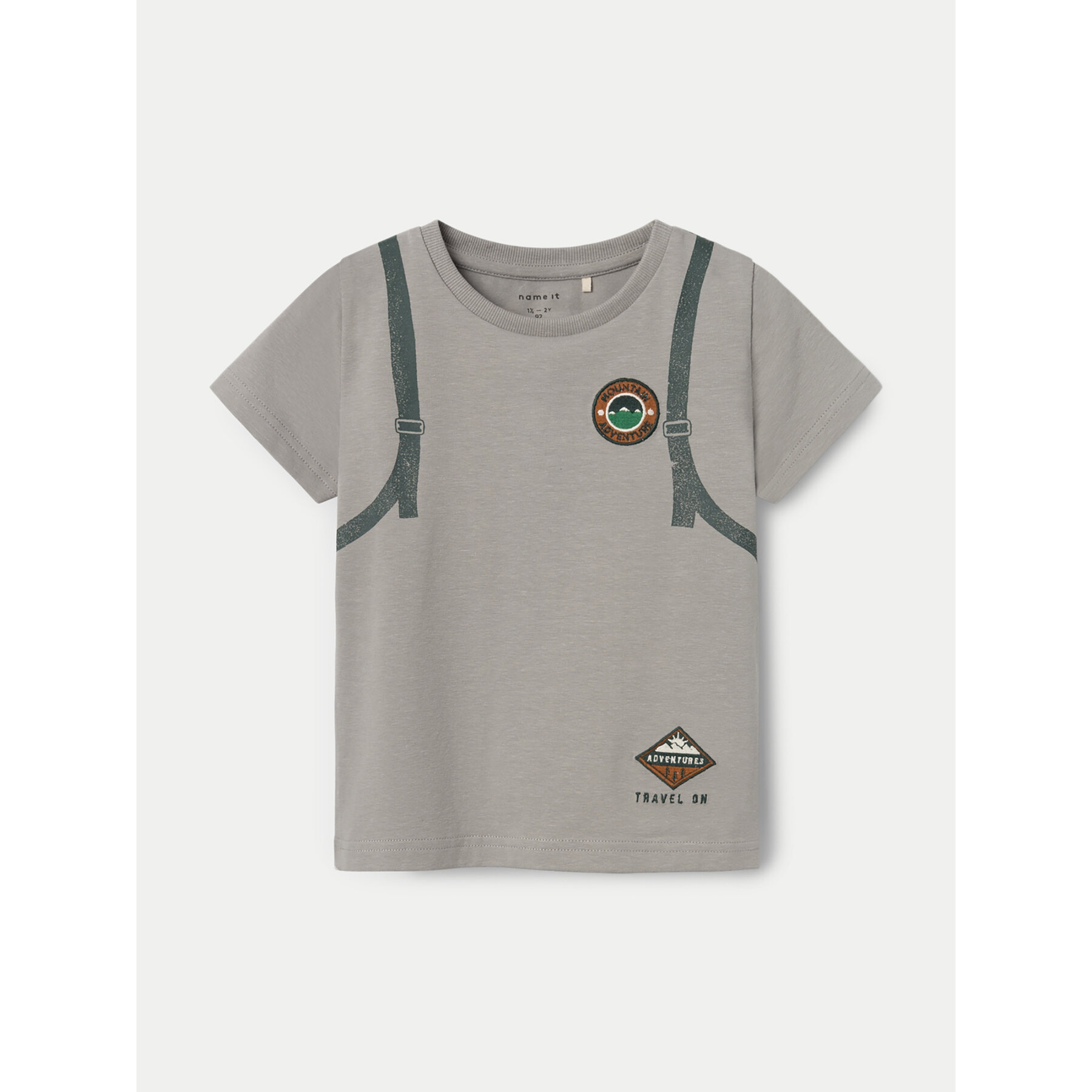 NAME IT NAME IT T-Shirt 13232049 Γκρι Regular Fit