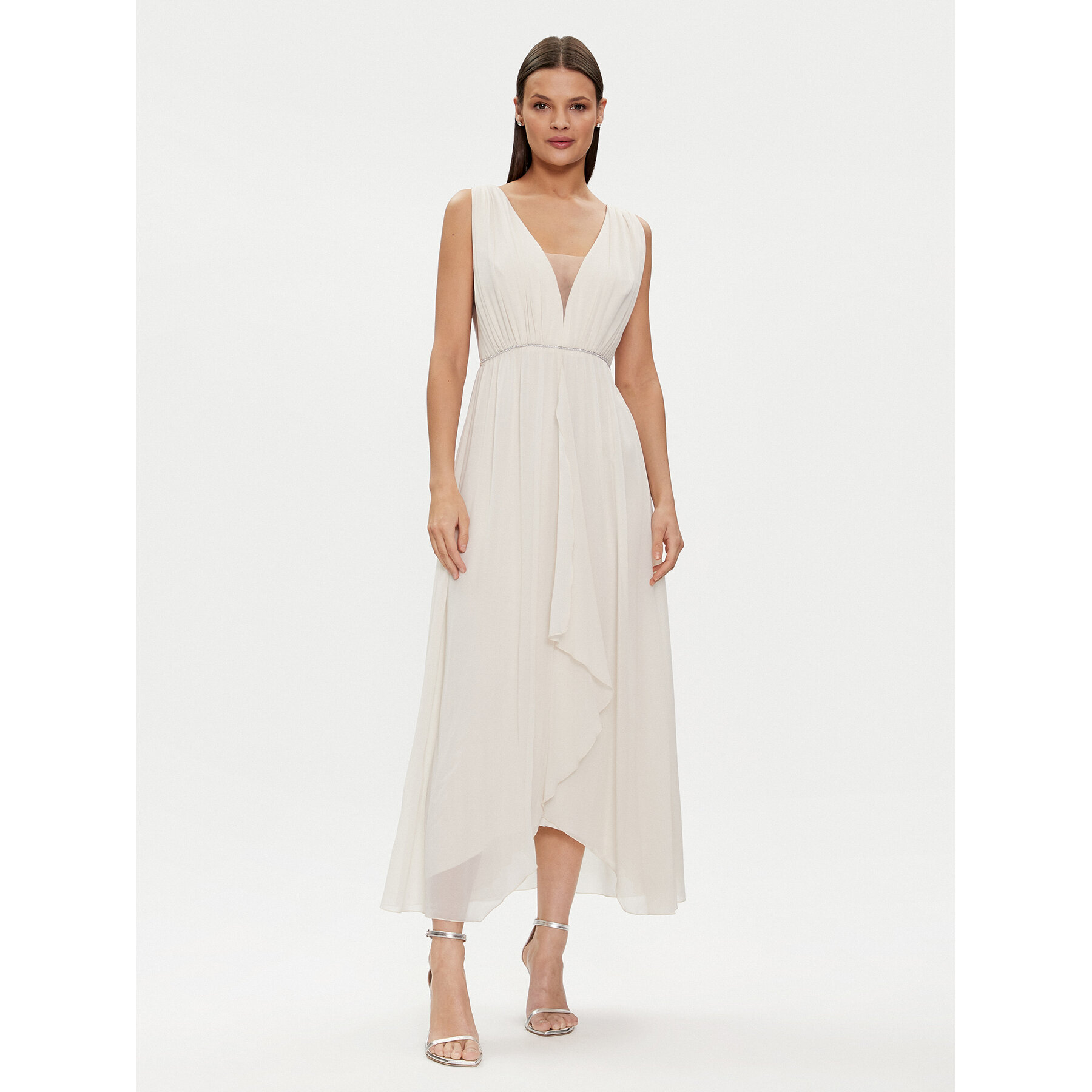 Rinascimento Abendkleid CFC0117773003 Écru Regular Fit