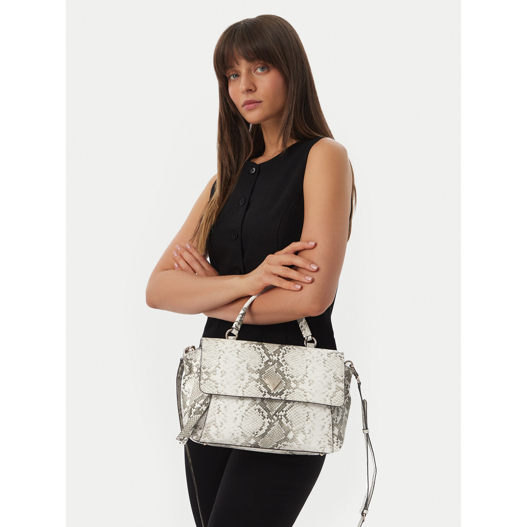Τσάντα Guess Devon HWKG97 45200 Κρεμ