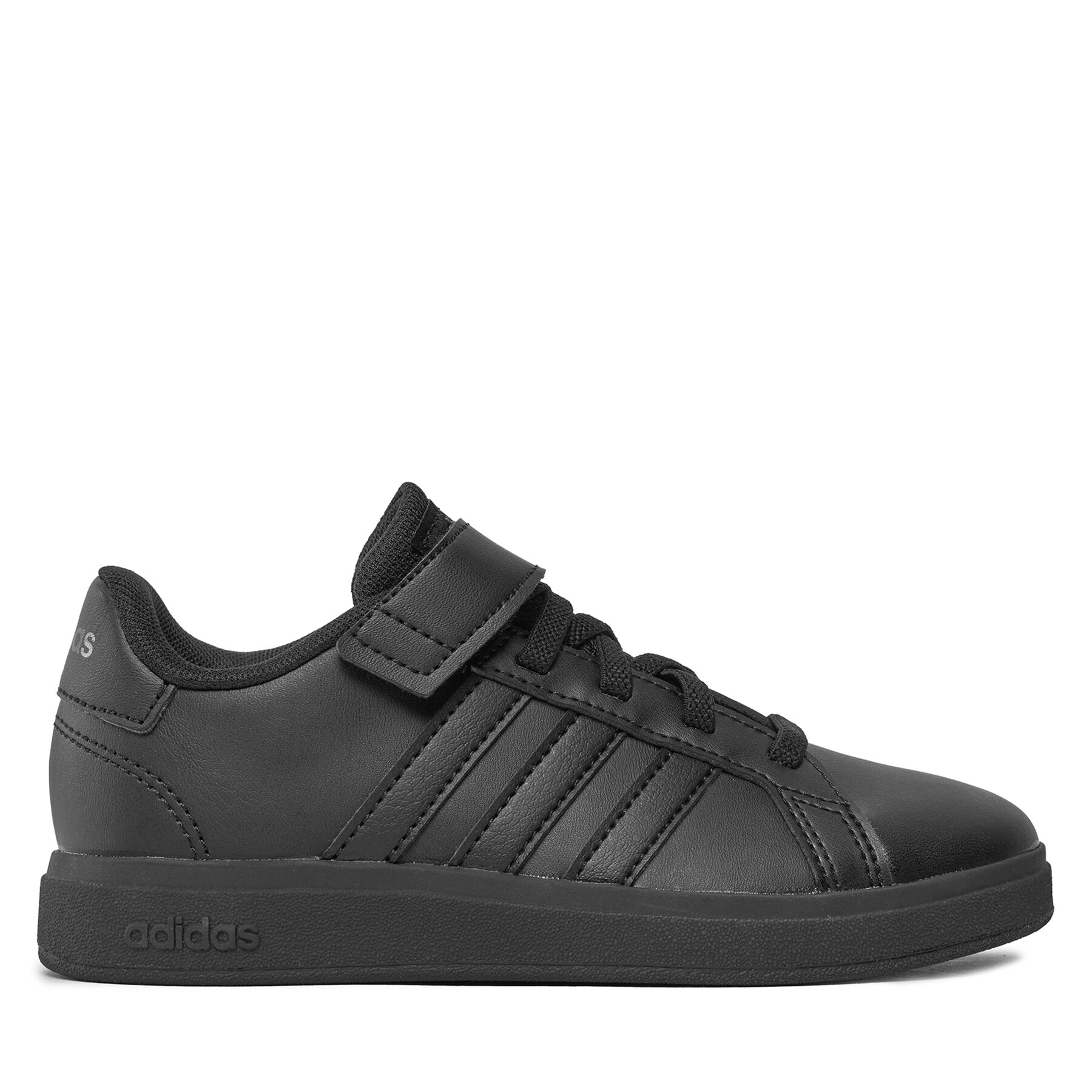 Adidas Grand Court Kids (Elastic Lace And Top Strap) (HP8914) core black/lucid blue/court green