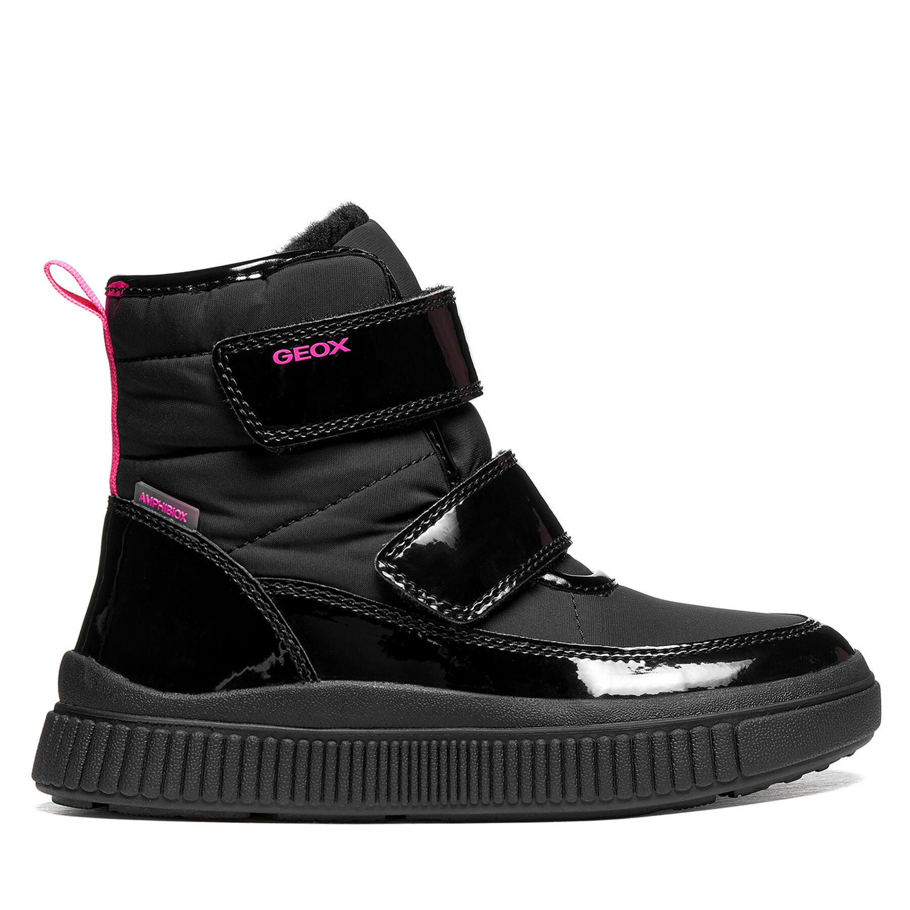 Šnurovacia obuv Geox J Laquinny Girl B Abx J661JB 0HHFU C9B8L S Čierna