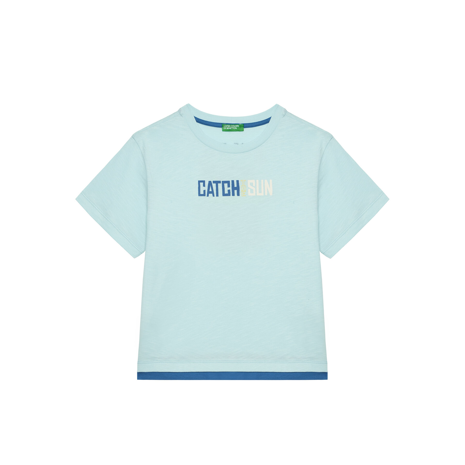 United Colors Of Benetton Marškinėliai 3SLUG10JF Mėlyna Regular Fit
