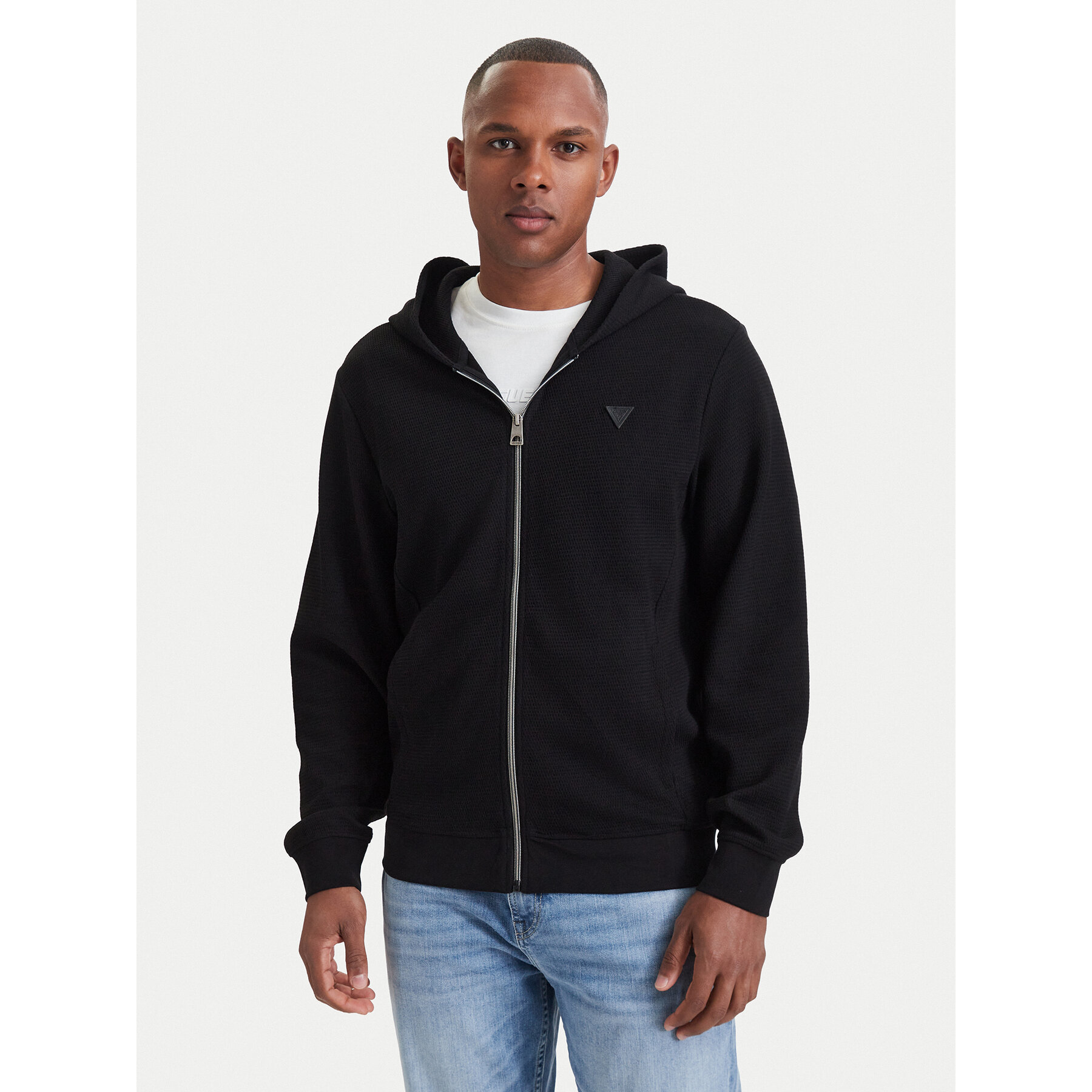 Guess Sweatshirt M6YQ25 K4246 Schwarz Regular Fit