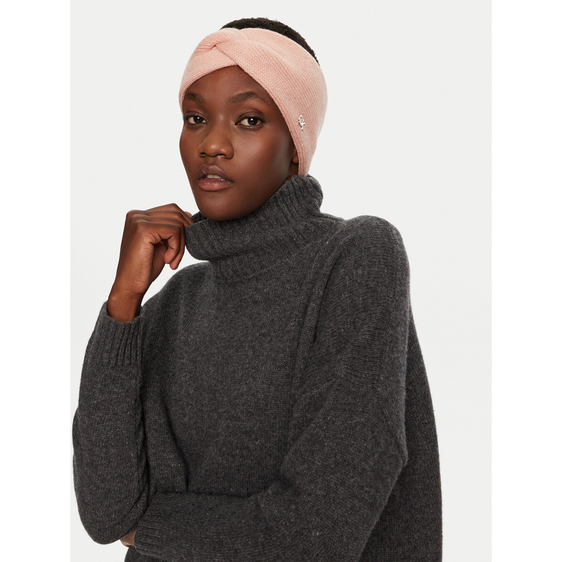 Компелкт шапка и лента за глава Calvin Klein K60K612622 Розов