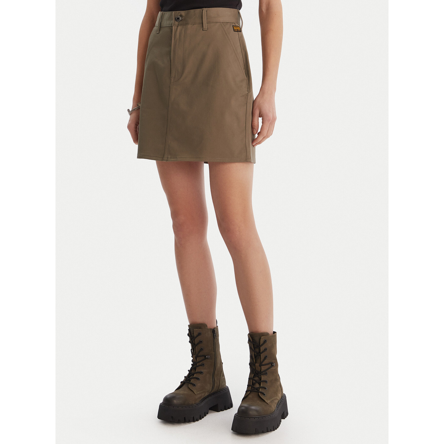 G-Star Raw Φούστα mini D29095-5126 Χακί Regular Fit