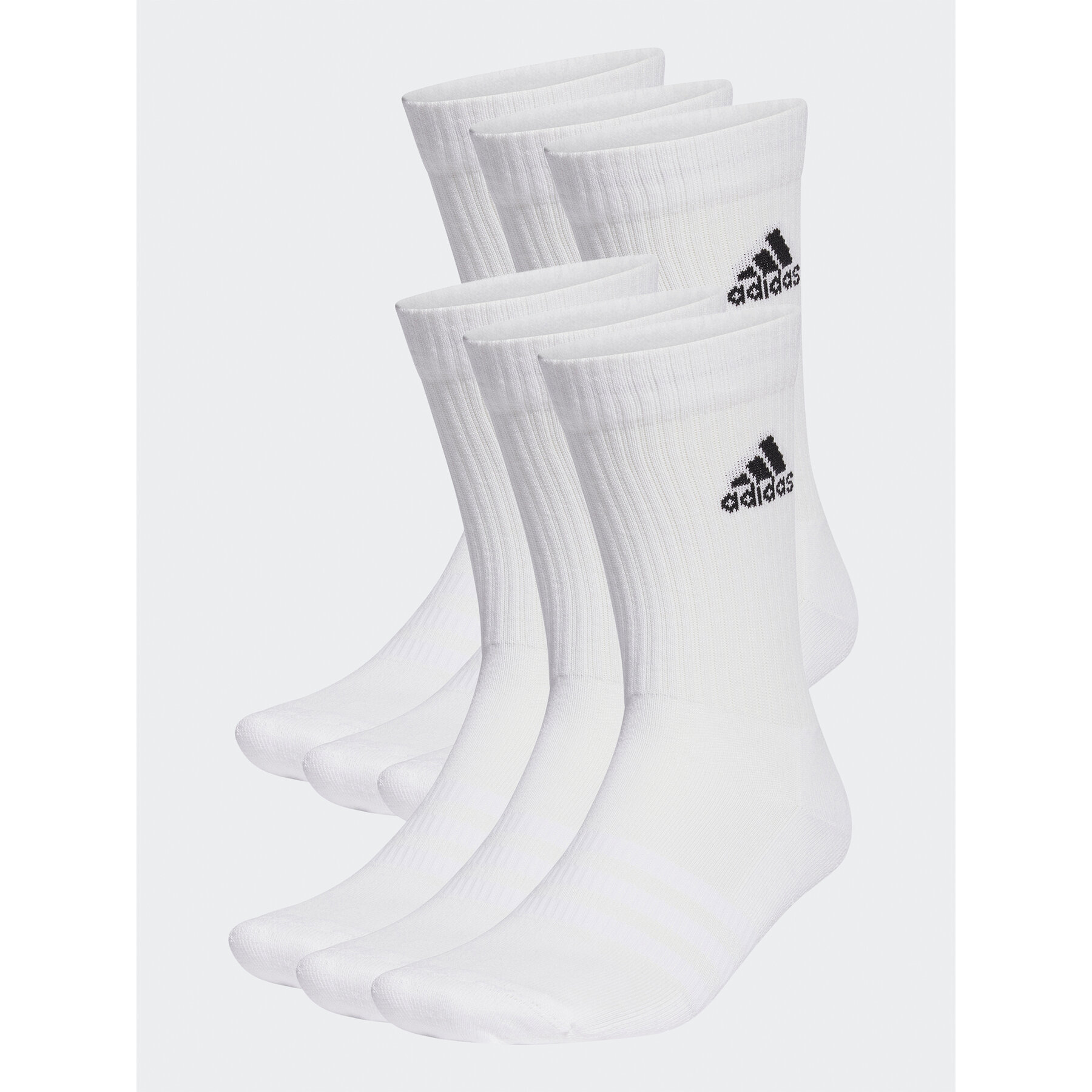 

Високі шкарпетки unisex adidas Cushioned Sportswear Crew Socks 6 Pairs HT3453 white/black, Білий