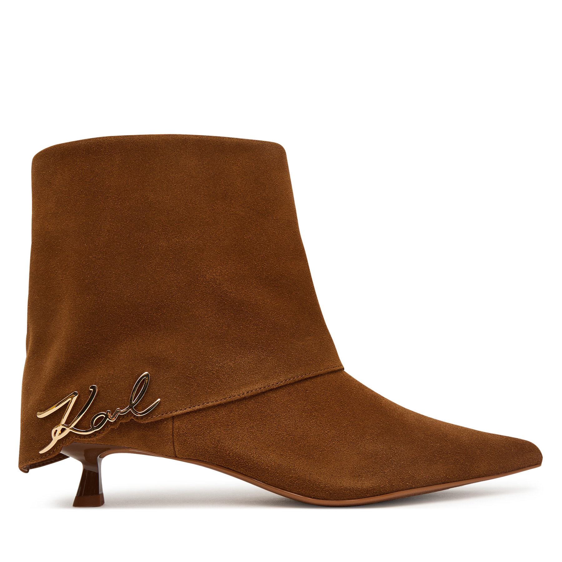 Členková obuv KARL LAGERFELD KL30142 Hnedá