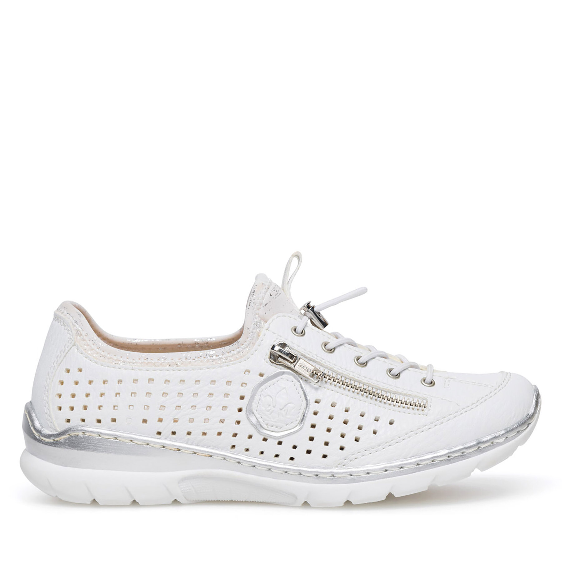 Sneakersy Rieker L3296-82 Biela