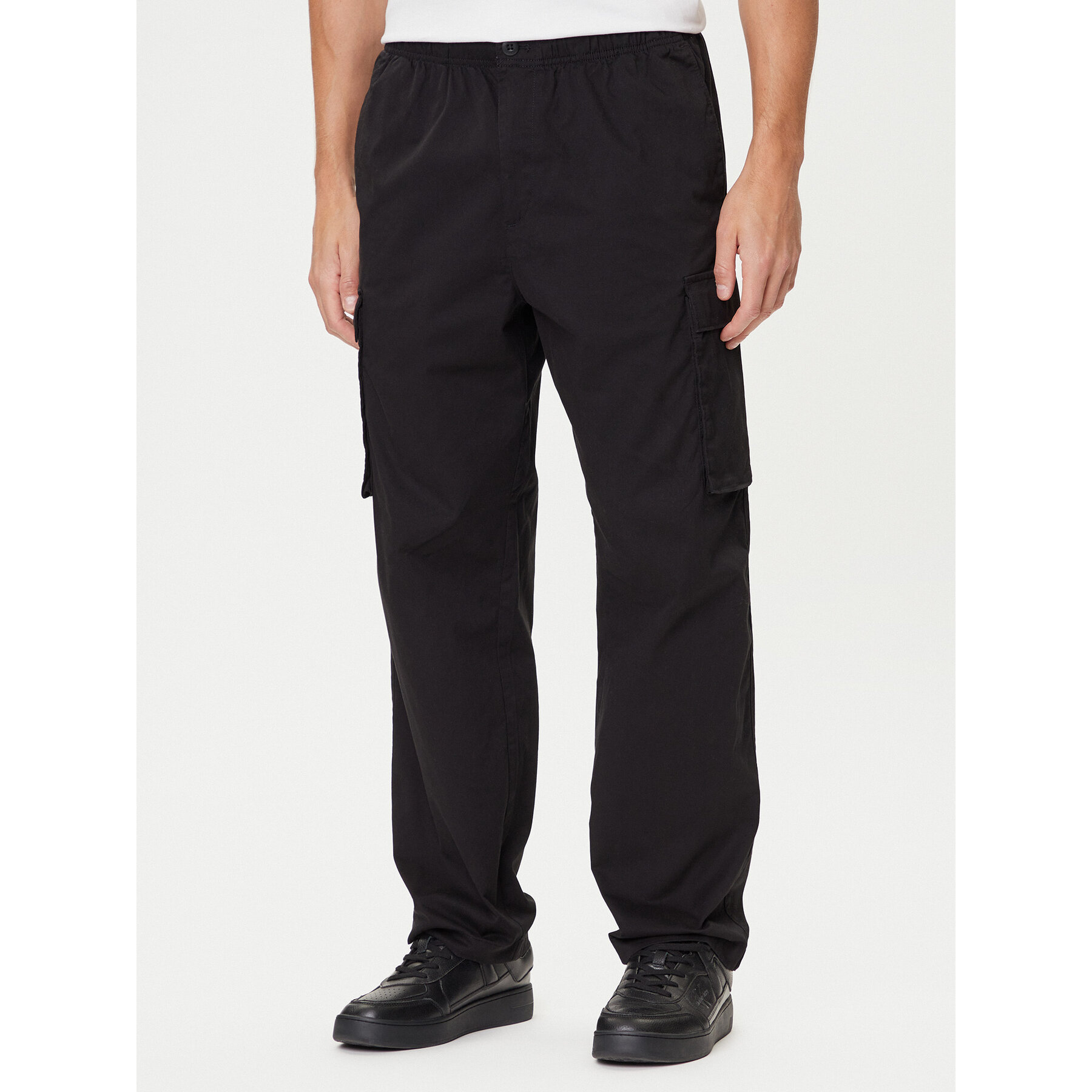 Calvin Klein Jeans Stoffhose LV040EM616 Schwarz Straight Fit