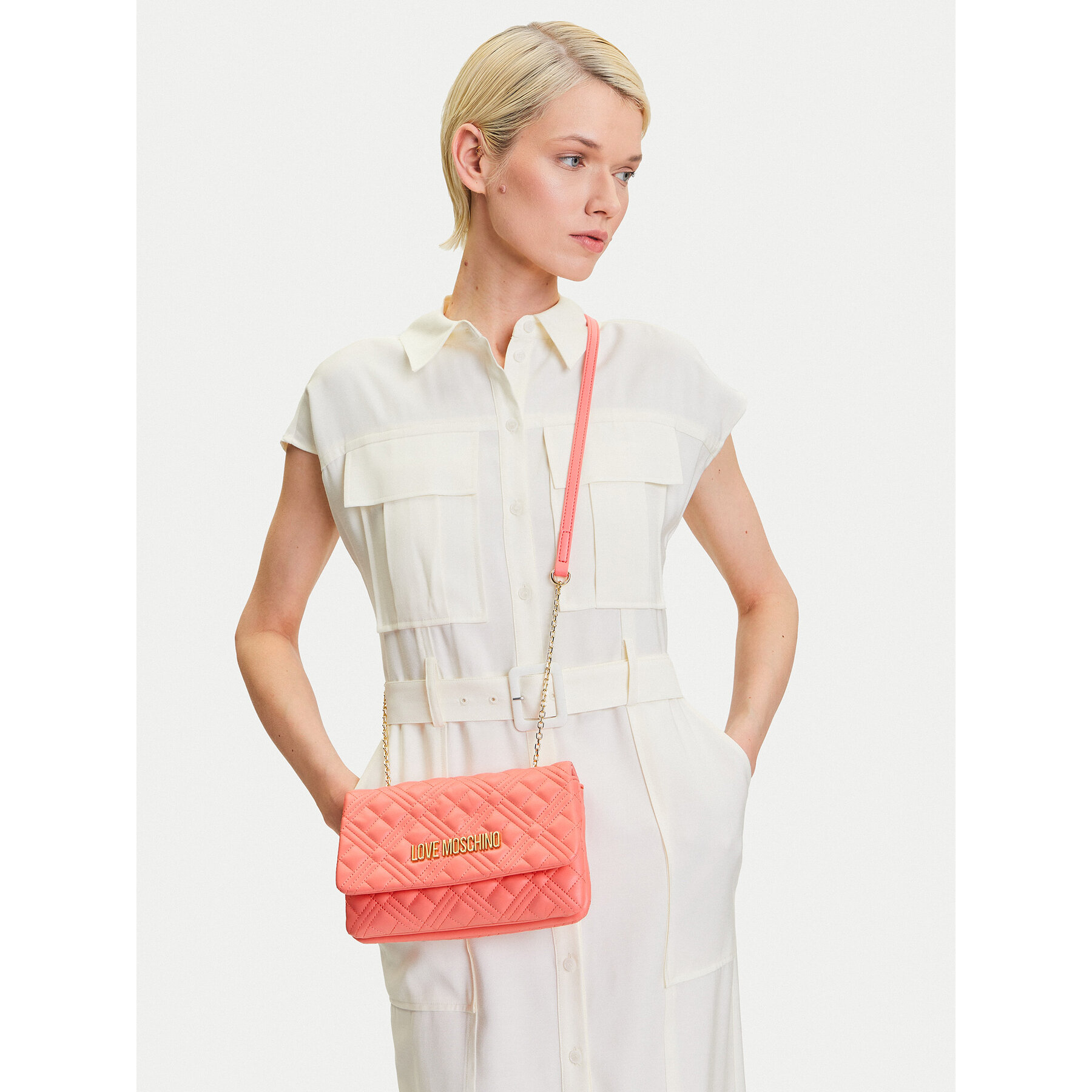 Τσάντα LOVE MOSCHINO JC4097PP1MLA0464 Κοραλλί