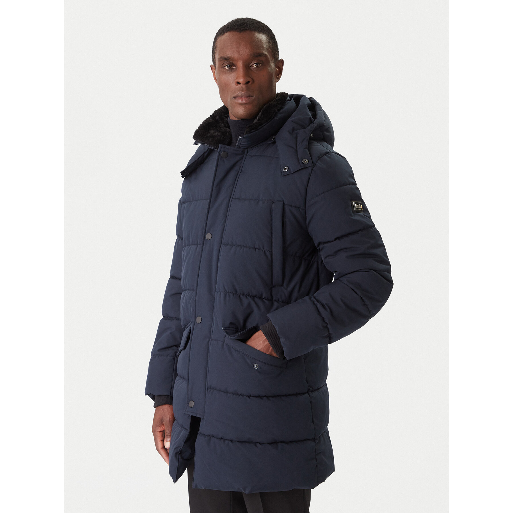 KARL LAGERFELD Winterjacke 505035 554586 Dunkelblau Regular Fit