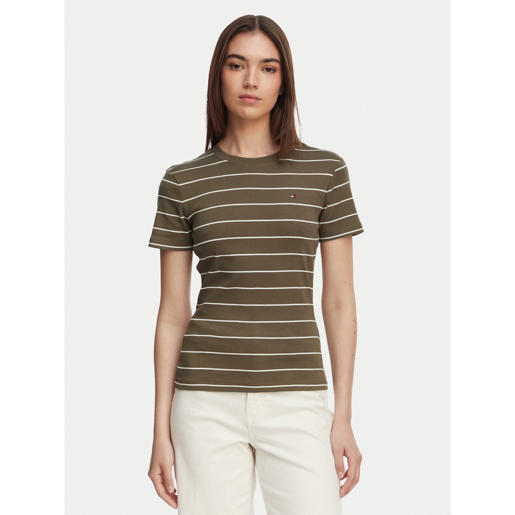 Tommy Hilfiger T-Shirt New Cody WW0WW40587 Braun Slim Fit