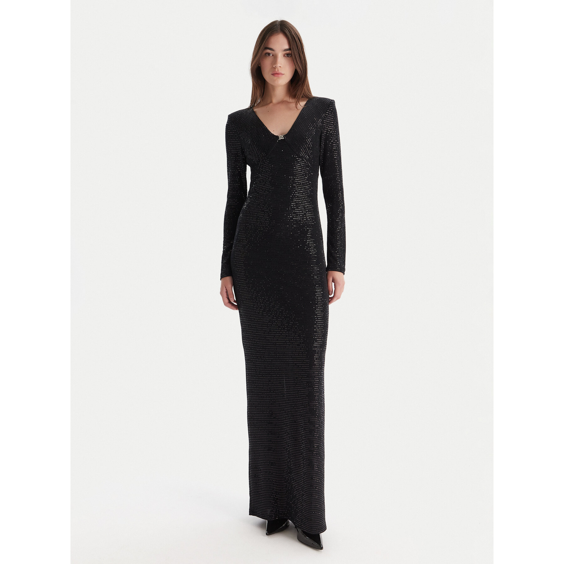 HUGO Abendkleid Nammery 50546245 Schwarz Slim Fit