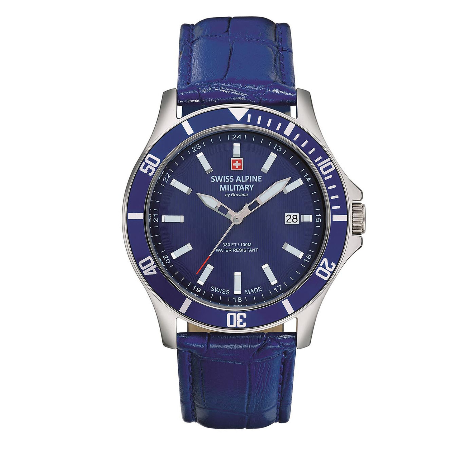 

Годинник Swiss Alpine Military 7022.1535 Blue/Silver/Blue, Голубий