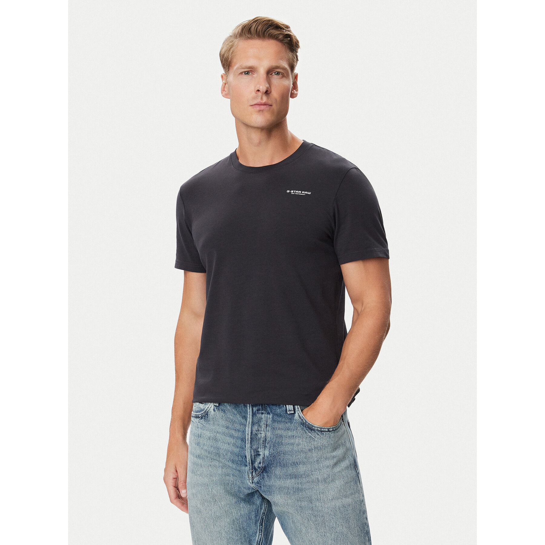 G-STAR Majica D19070-C723 Mornarsko modra Slim Fit