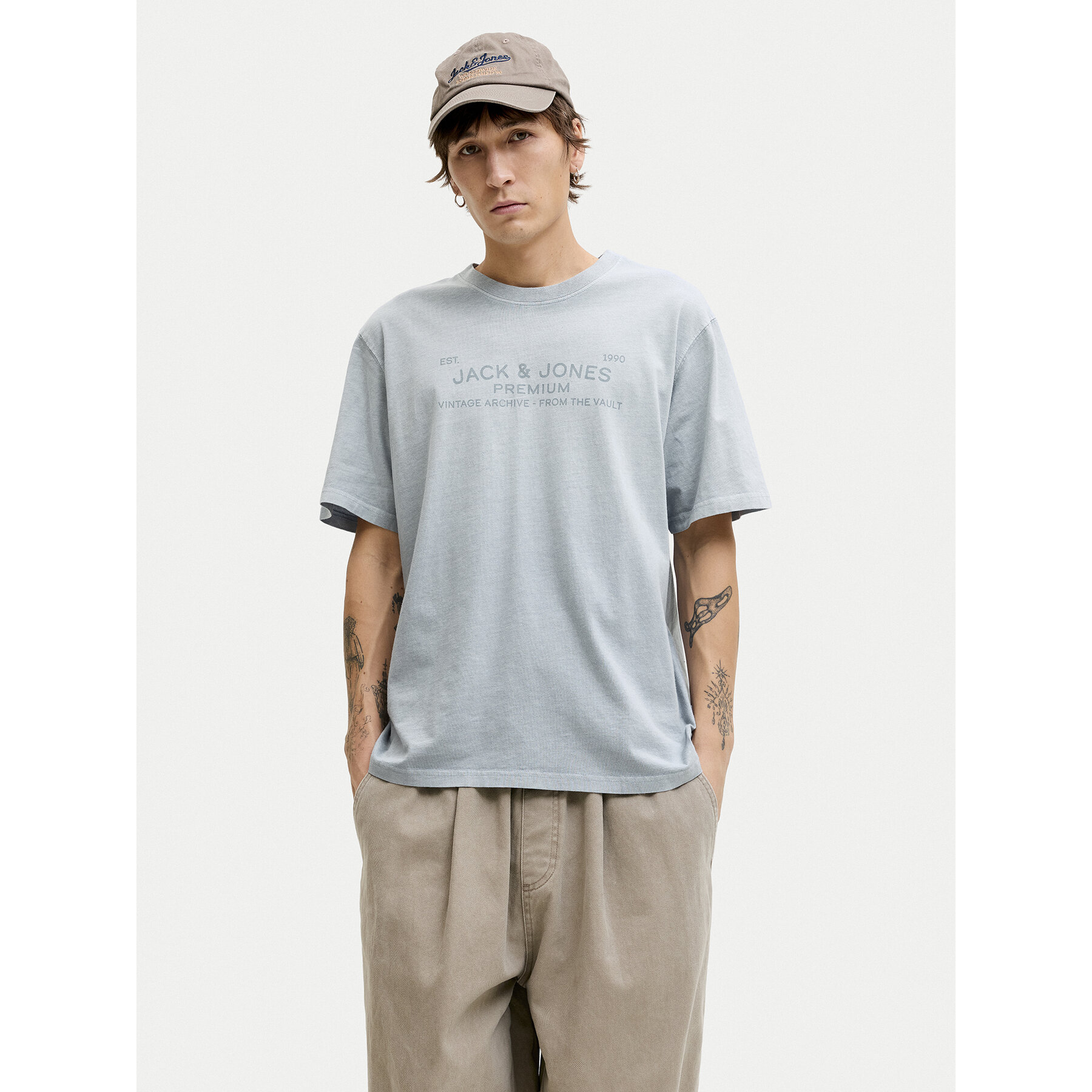 Jack & Jones T-Shirt Blucaleb 12293014 Himmelblau Regular Fit