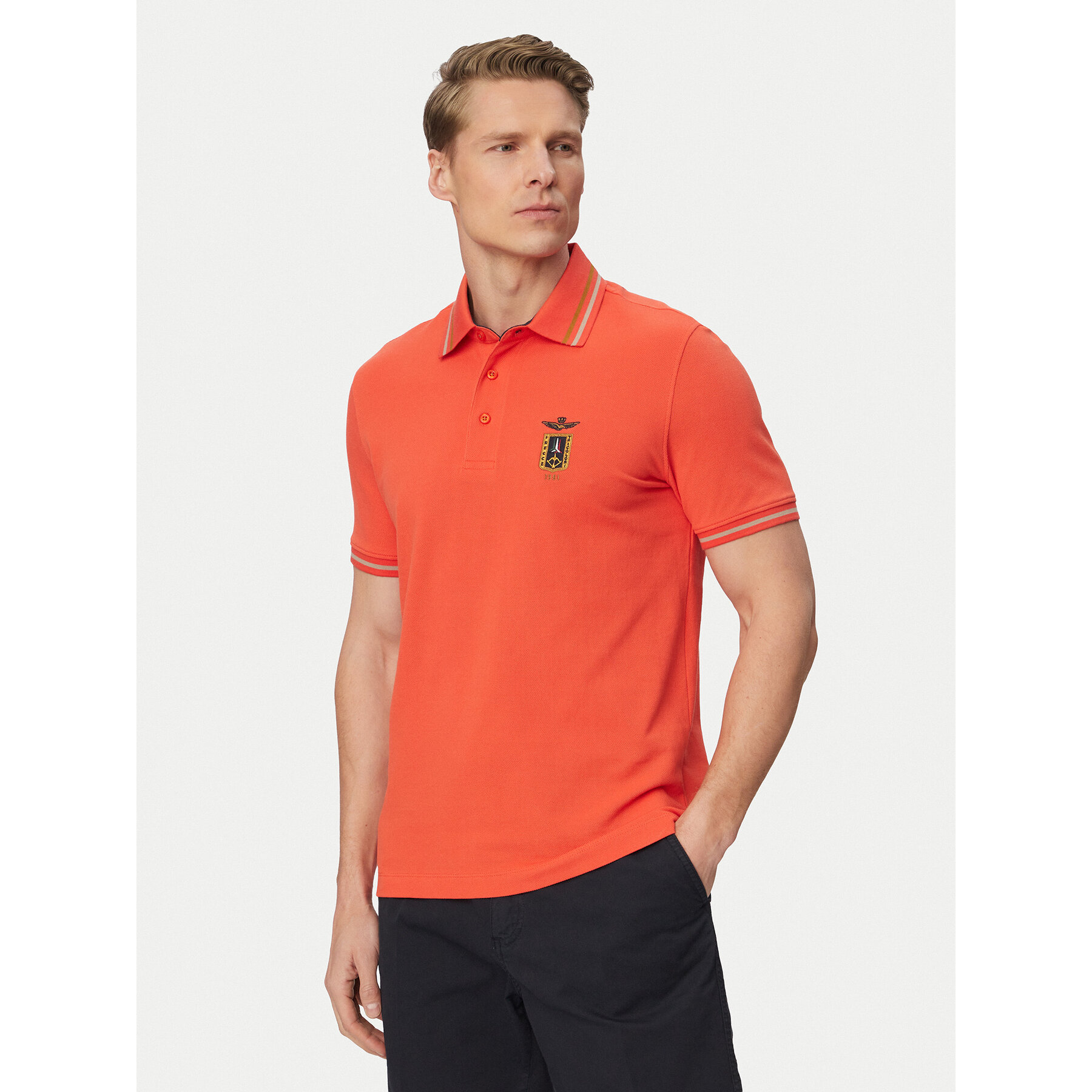 Aeronautica Militare Poloshirt 261PO1914UP00403 Rot Regular Fit