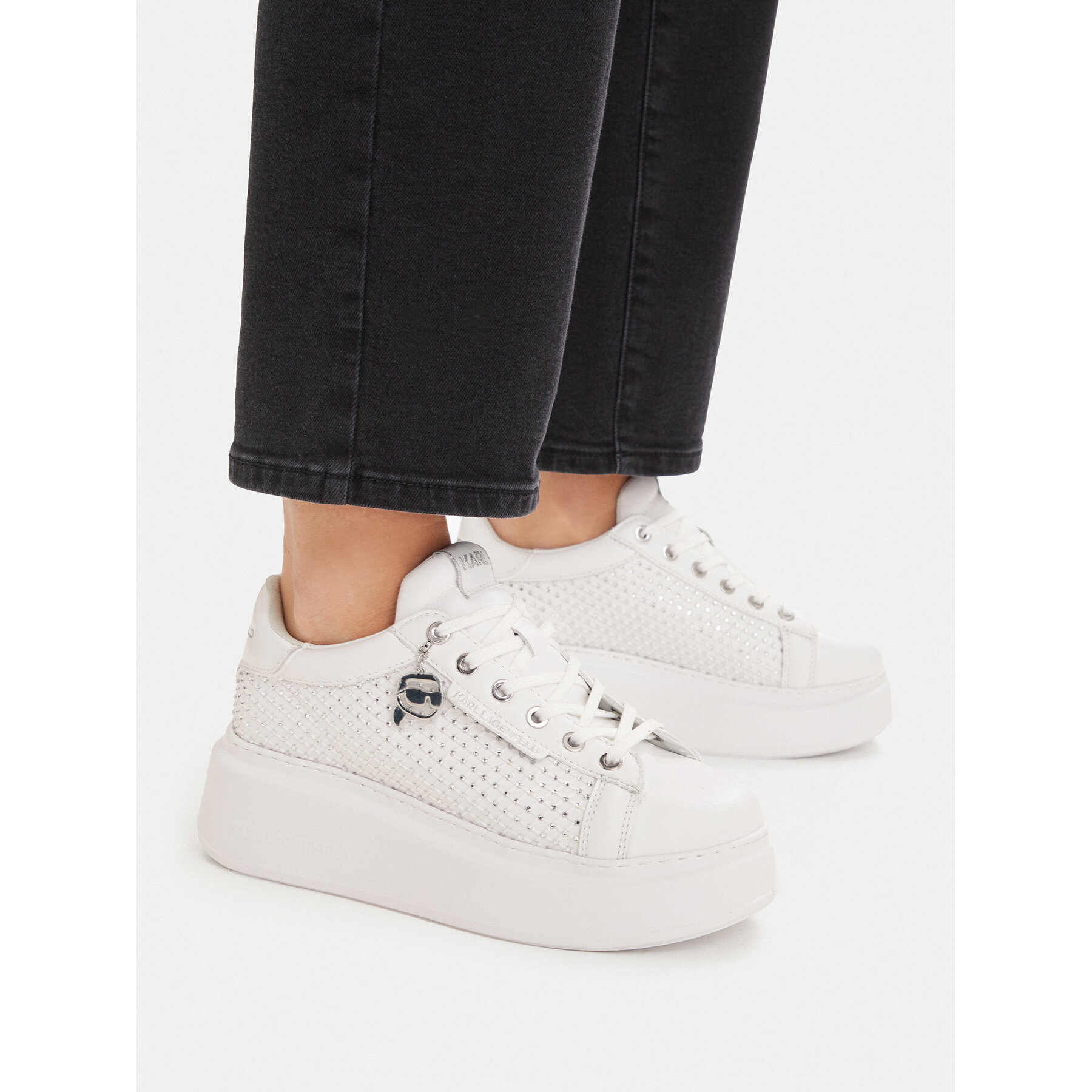 Сникърси KARL LAGERFELD KL63577N Бял