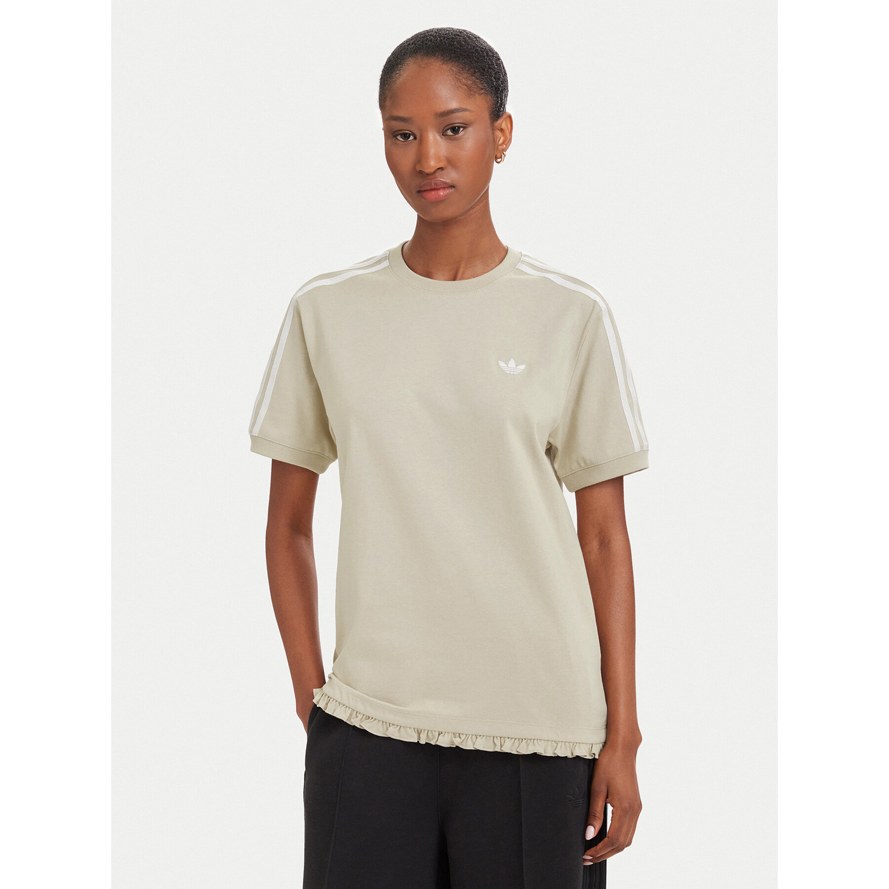 adidas T-shirt Pleated 3S LG4315 Bež Regular Fit