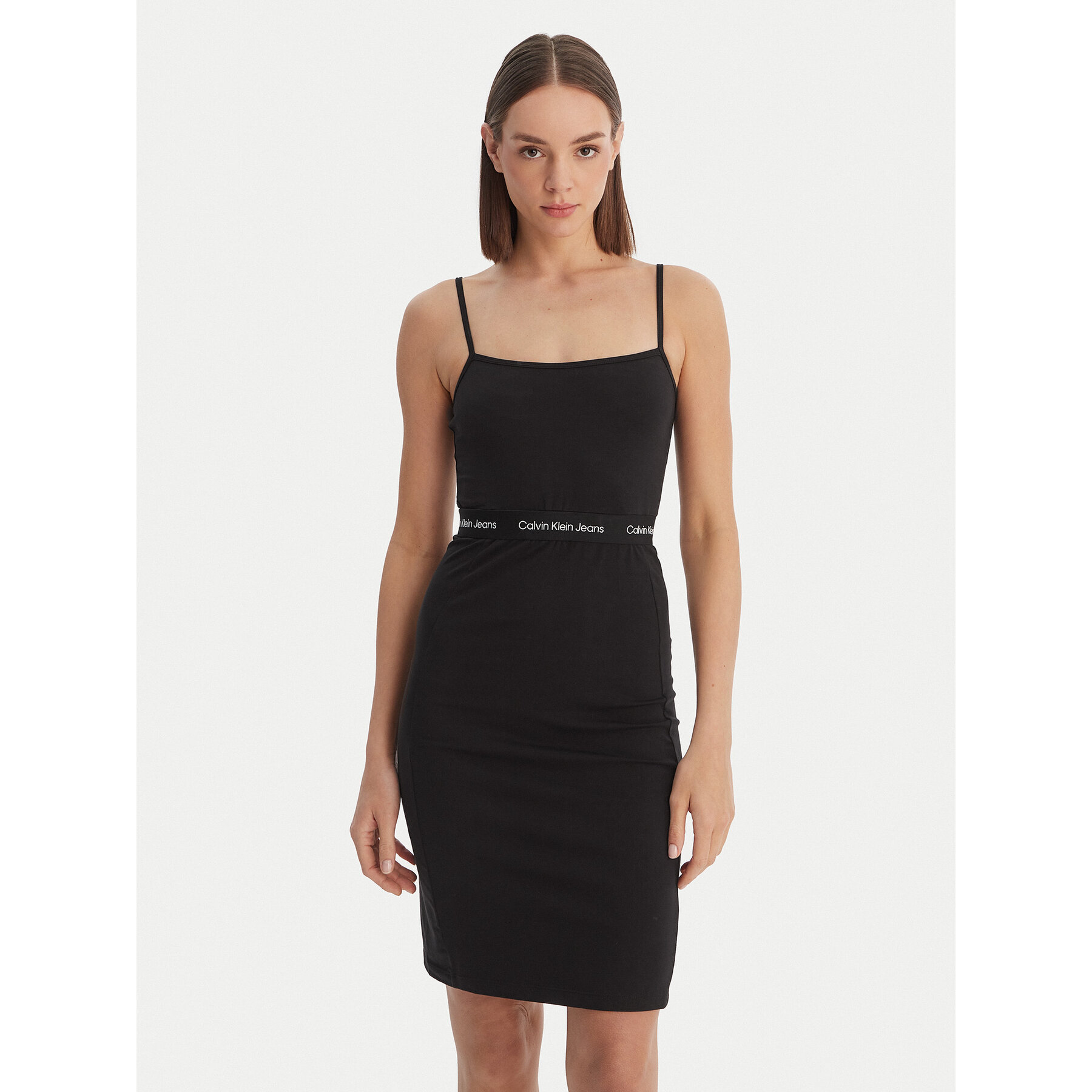 Calvin Klein Kleid für den Alltag LV047F289G Schwarz Slim Fit