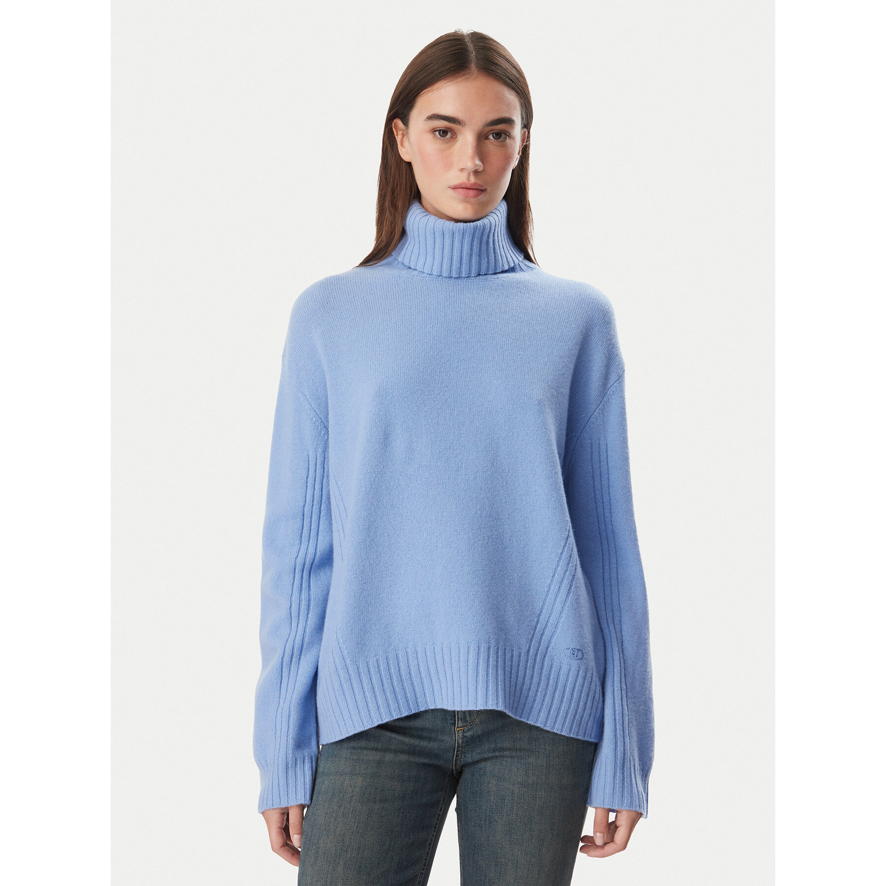 Liu Jo Rollkragenpullover WF6219 MS009 Hellblau Regular Fit