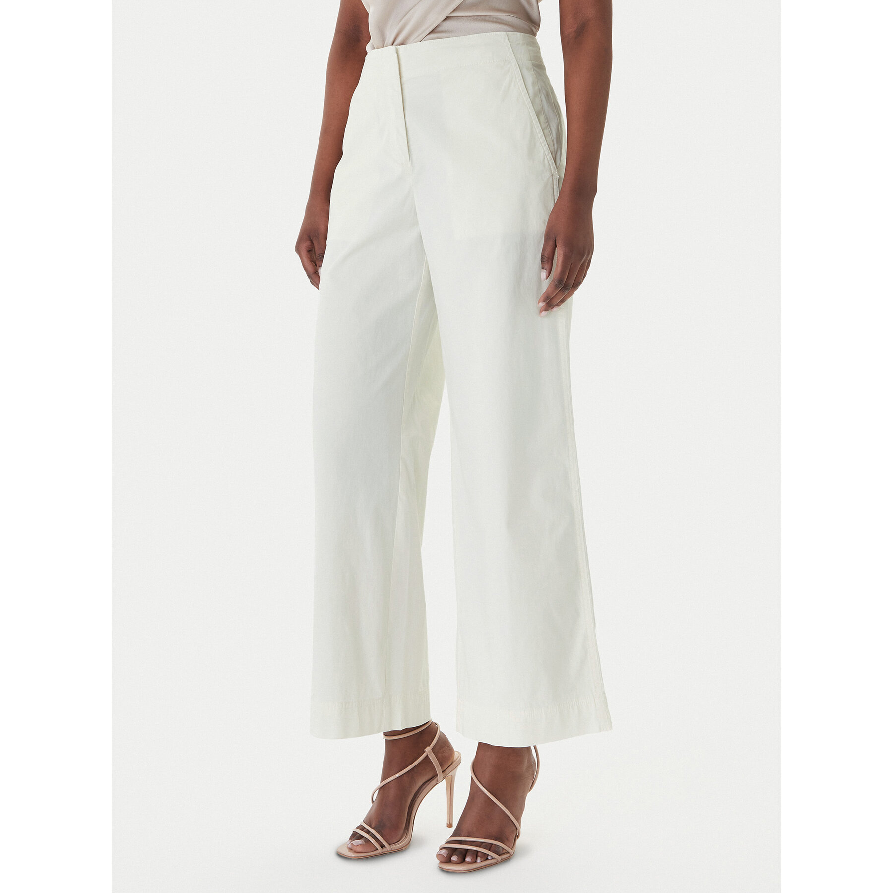 BOSS Stoffhose C_Tahilone1 50561636 Creme Wide Leg