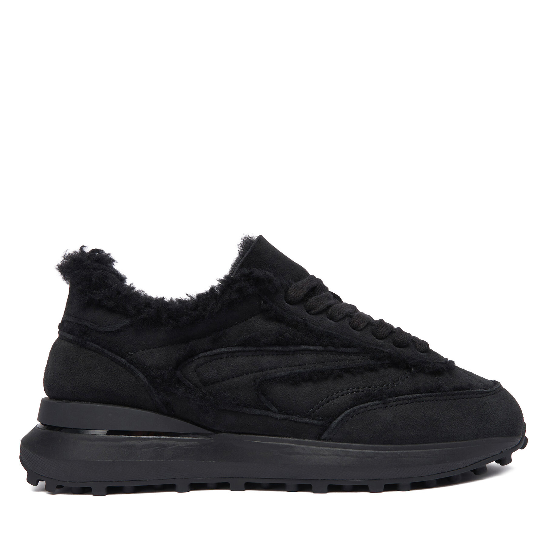 Sneakersy D.A.T.E. Athleta Shearling W431-AT-TD Čierna