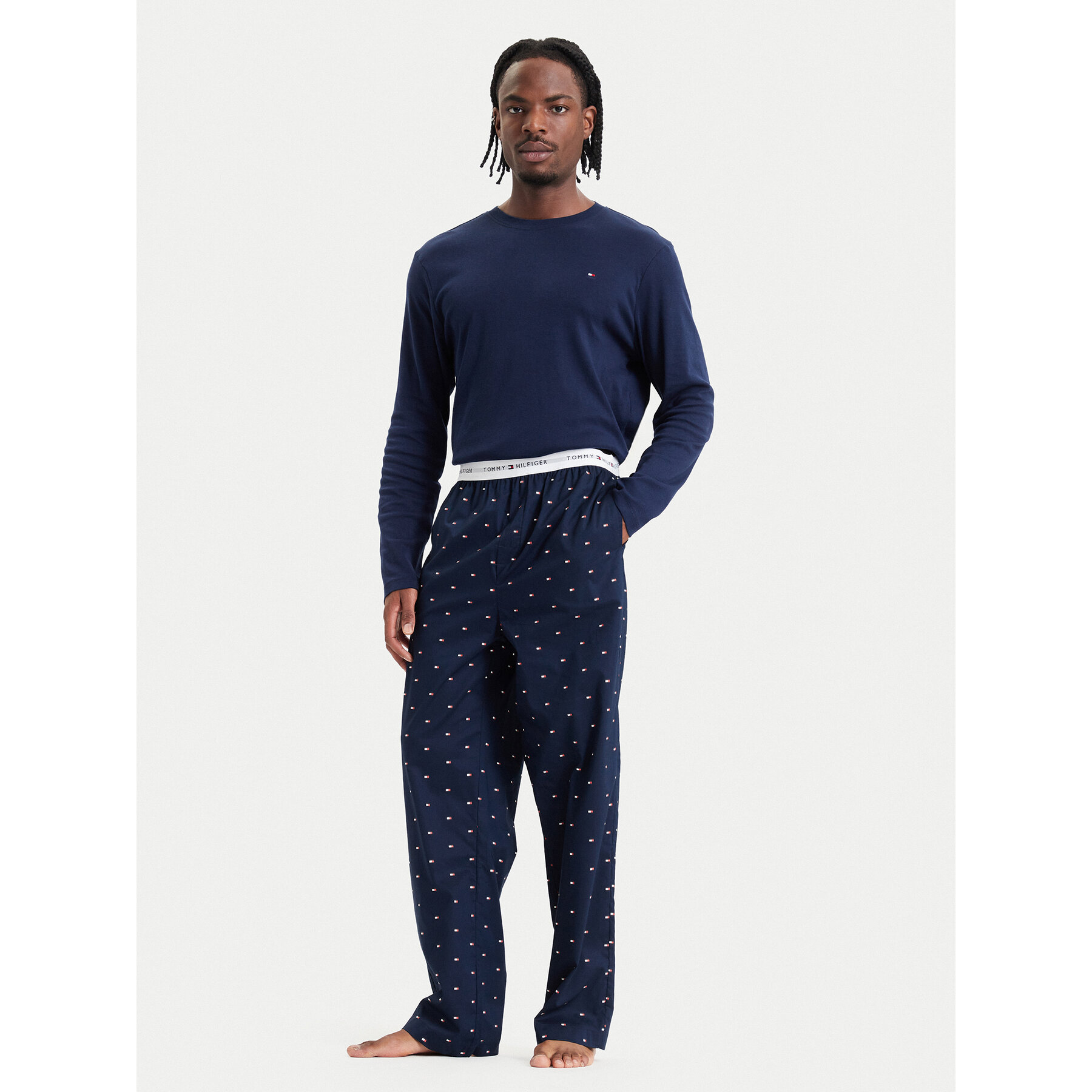 Tommy Hilfiger Pyjama UM0UM03999 Dunkelblau Regular Fit
