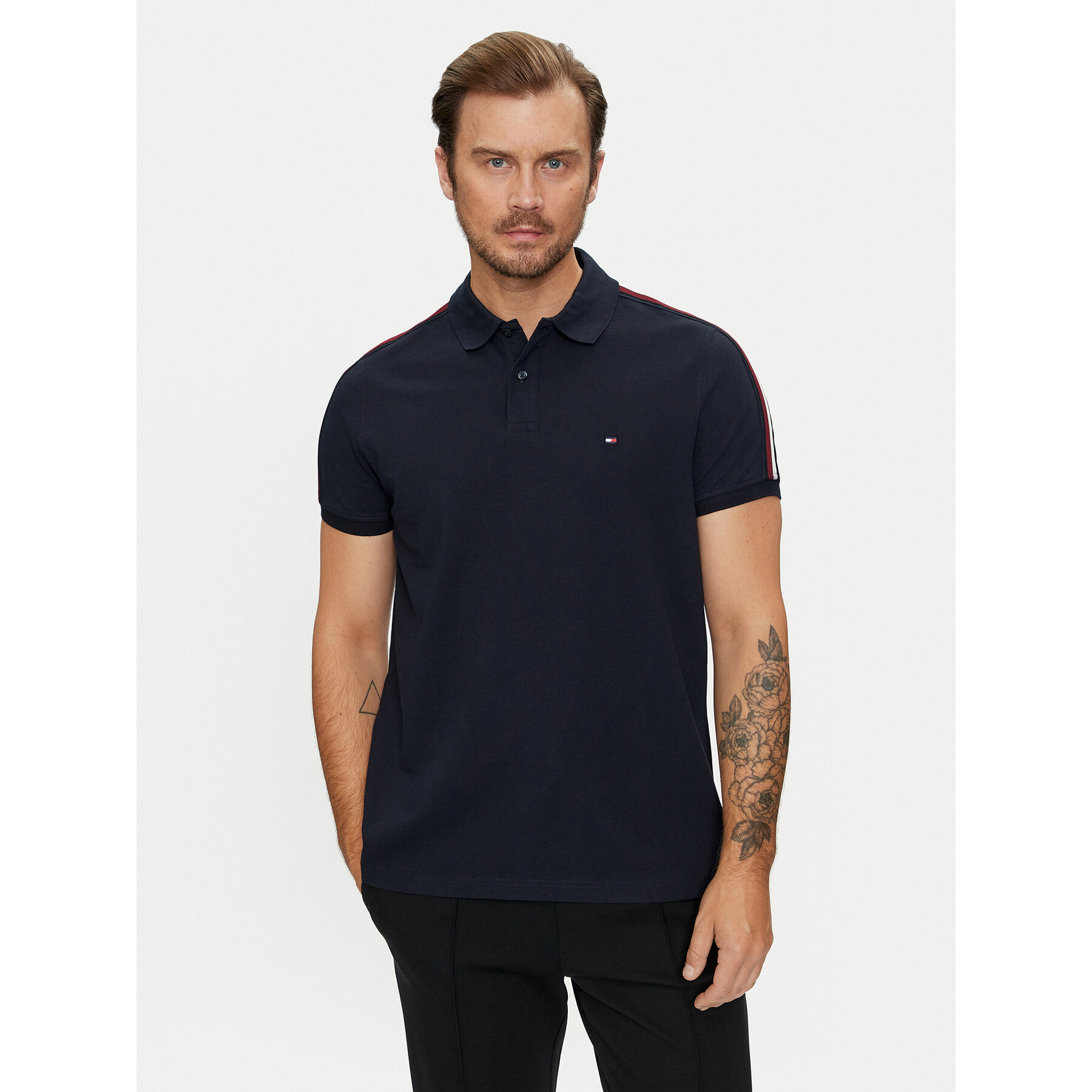 Tommy Hilfiger Pólóing Shadow MW0MW35616 Sötétkék Regular Fit