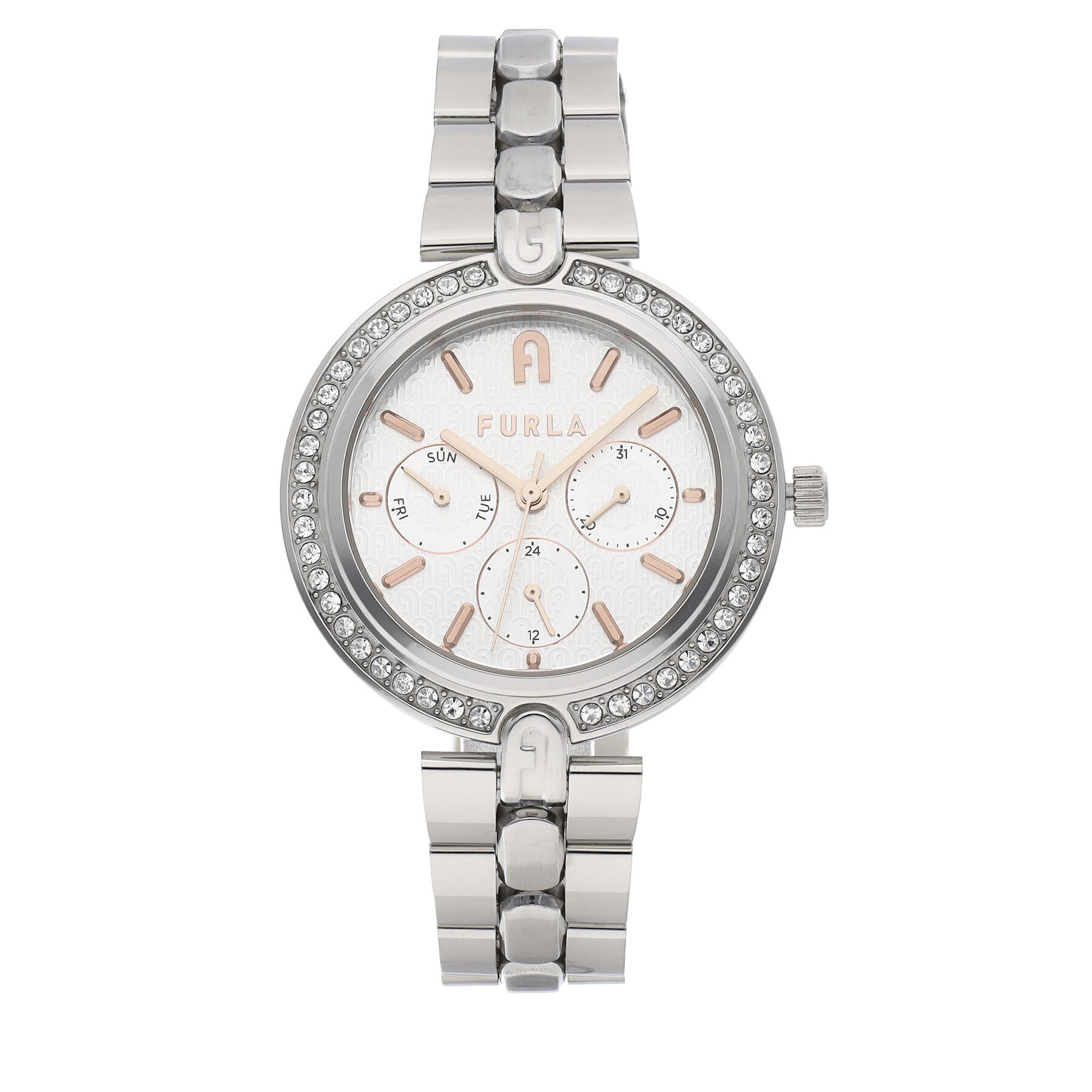 Uhr Furla Logo Links WW00030-K21000-AR000-1-003-20-CN-W Silberfarben, Größe 00