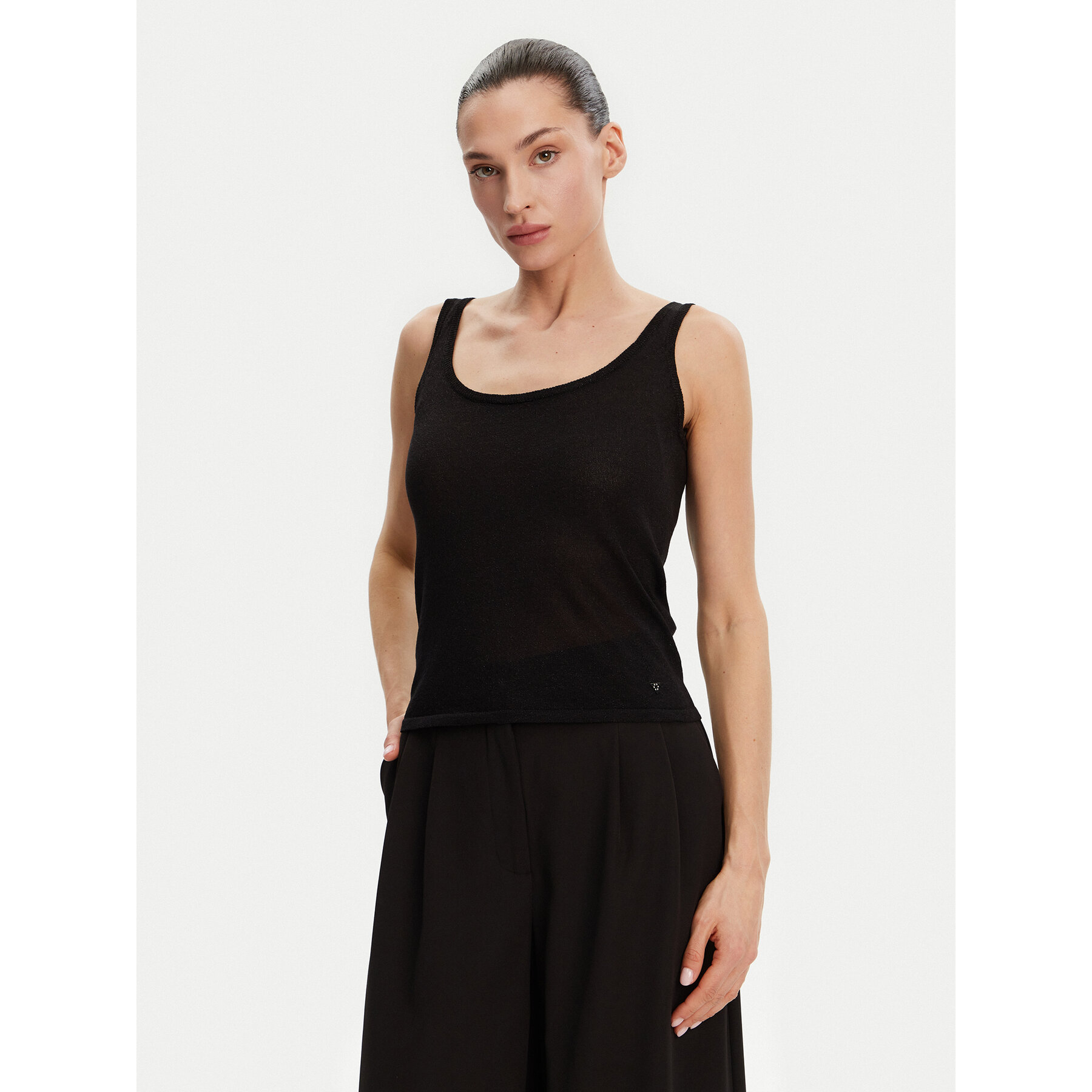 Guess Τοπ W5GR16 Z3E22 Μαύρο Regular Fit