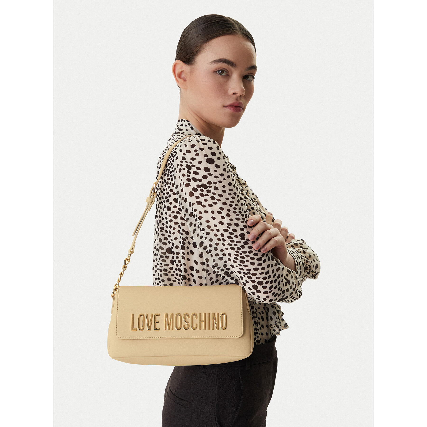 Geantă LOVE MOSCHINO JC4109PP1OKD0129 Bej