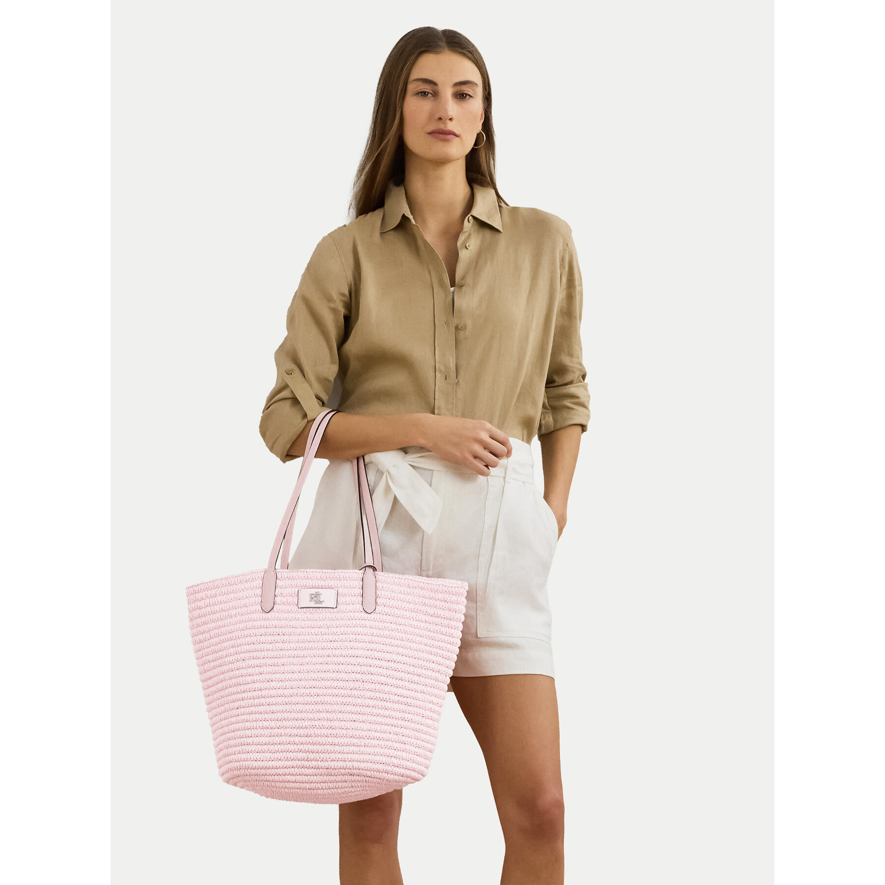 Τσάντα LAUREN RALPH LAUREN Brie Large 431966868001 Ροζ