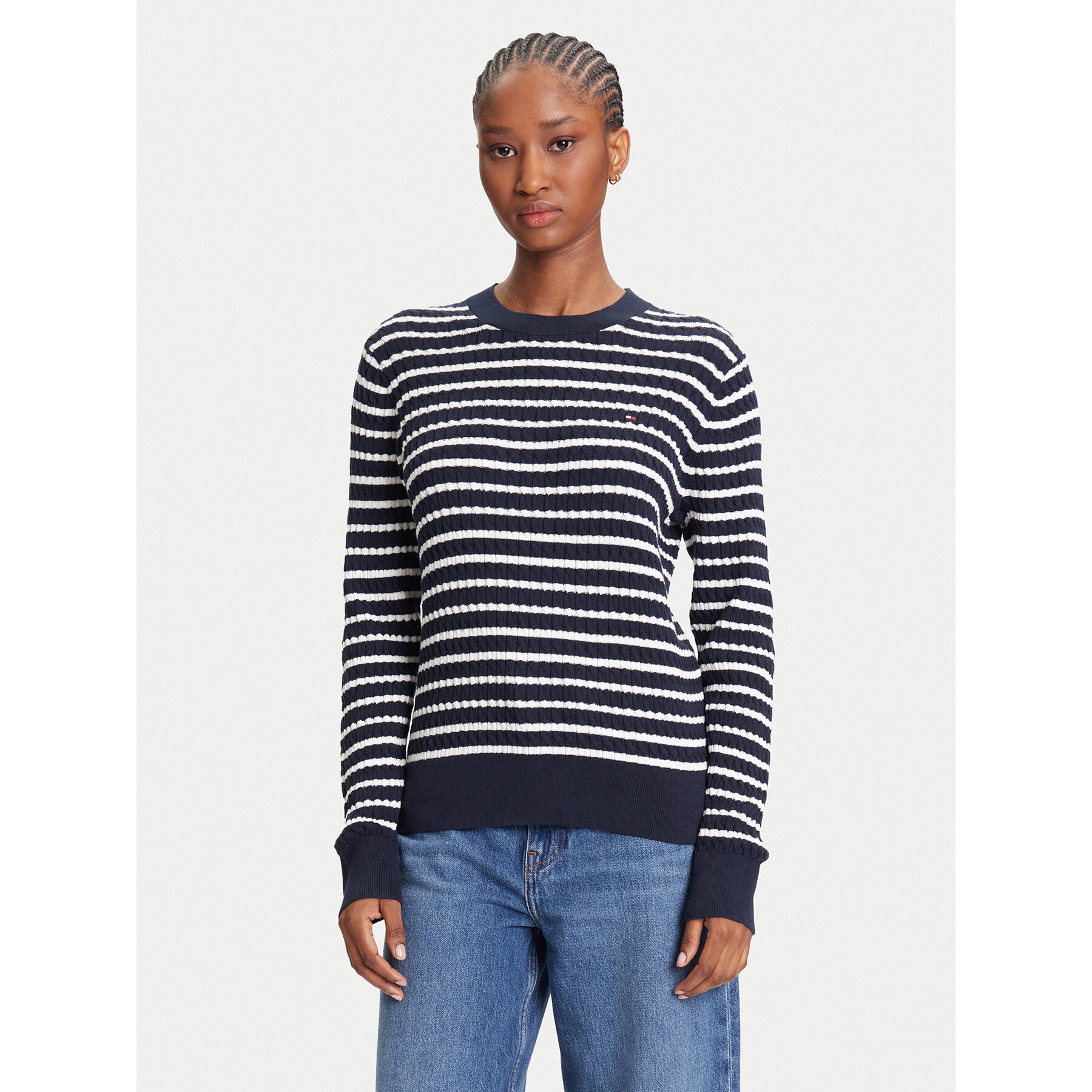 Tommy Hilfiger Pullover Fine WW0WW44993 Dunkelblau Regular Fit