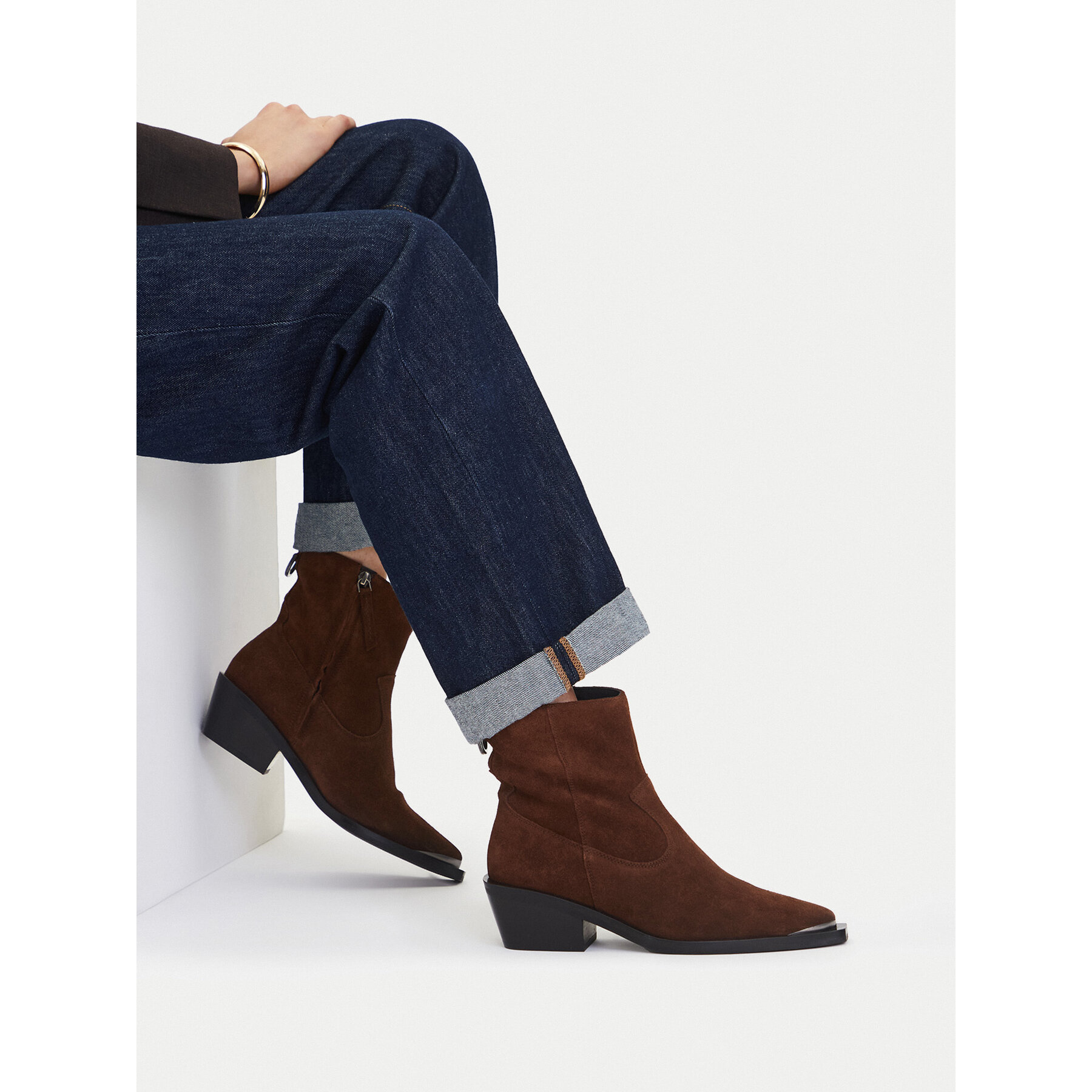 Cizme și botine cowboy Gino Rossi CEO-LARA-121995 Maro