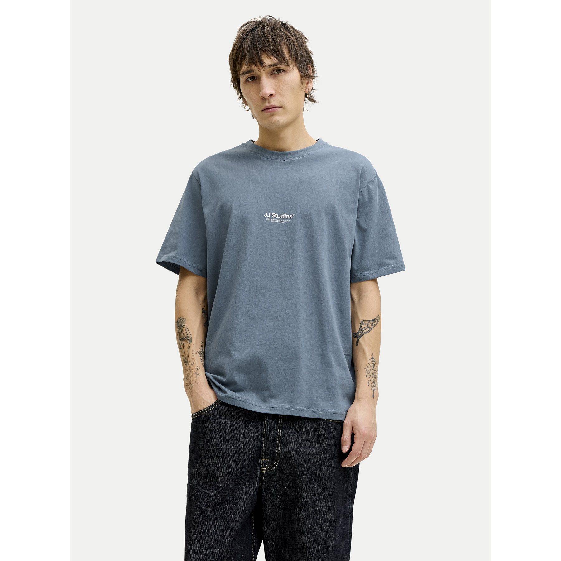 Jack & Jones T-Shirt Paulos 12278787 Blau Relaxed Fit