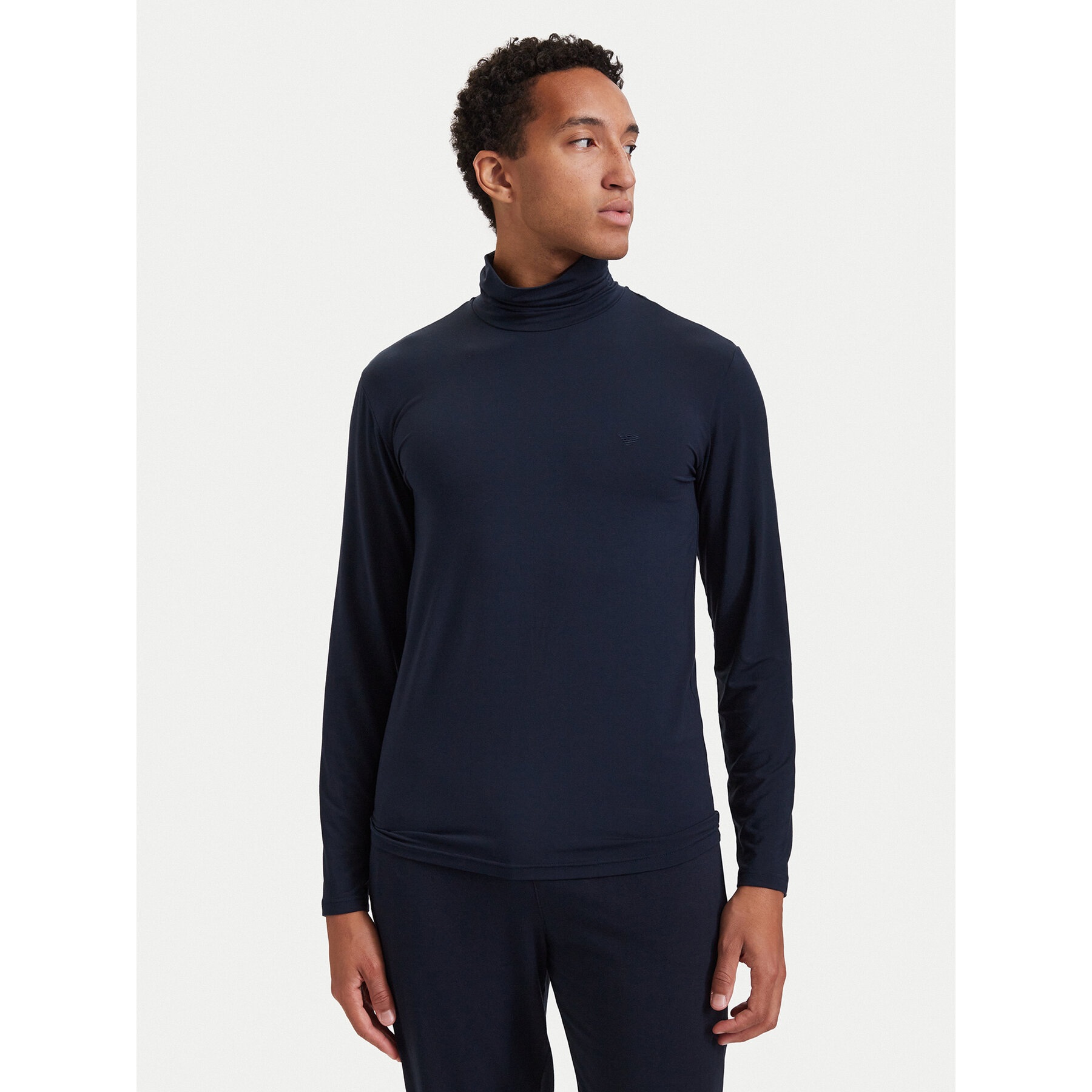 Emporio Armani Underwear Rollkragenpullover EM000388 AF25034 UB102 Dunkelblau Slim Fit