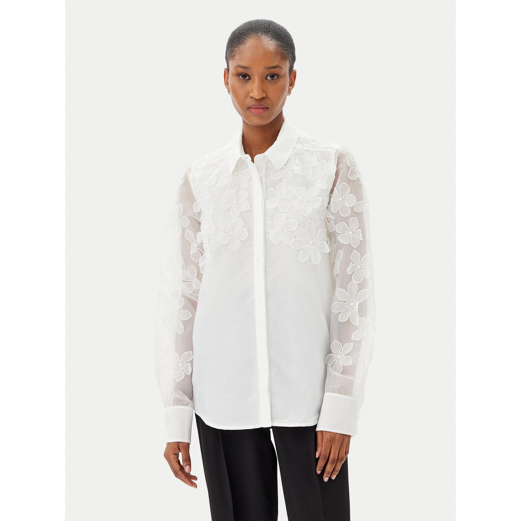 French Connection Hemd 72YAV Weiß Regular Fit