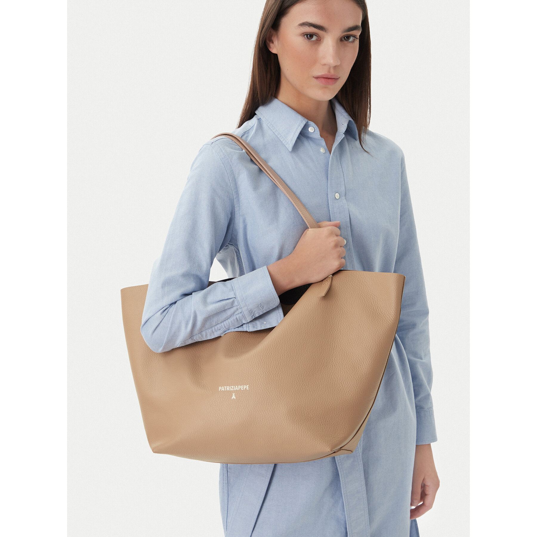 Τσάντα Patrizia Pepe 2B0130/L148-R874 Μπεζ