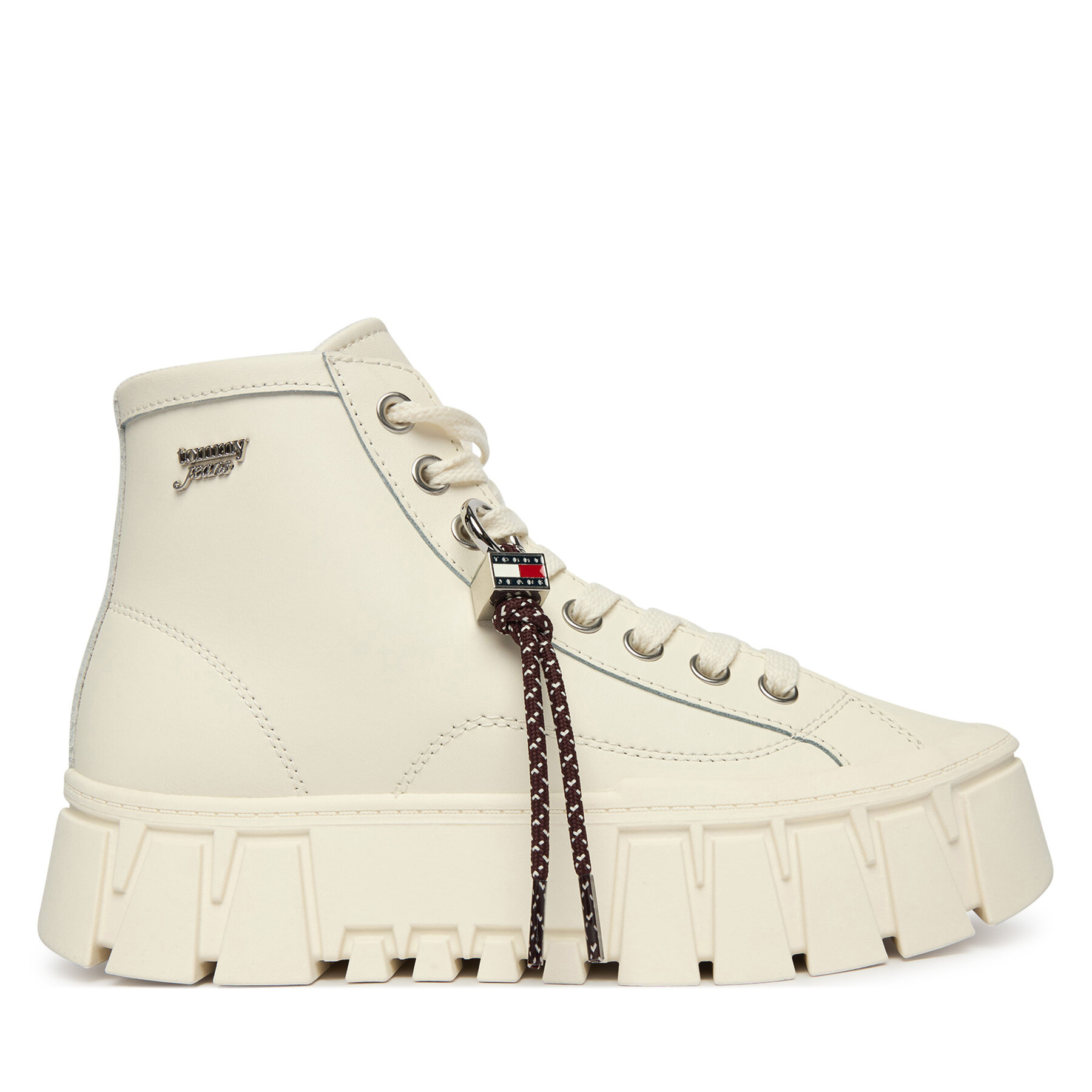 Sneakers Tommy Jeans Tjw Platform Sneaker Leather Mc EN0EN03133 Crem